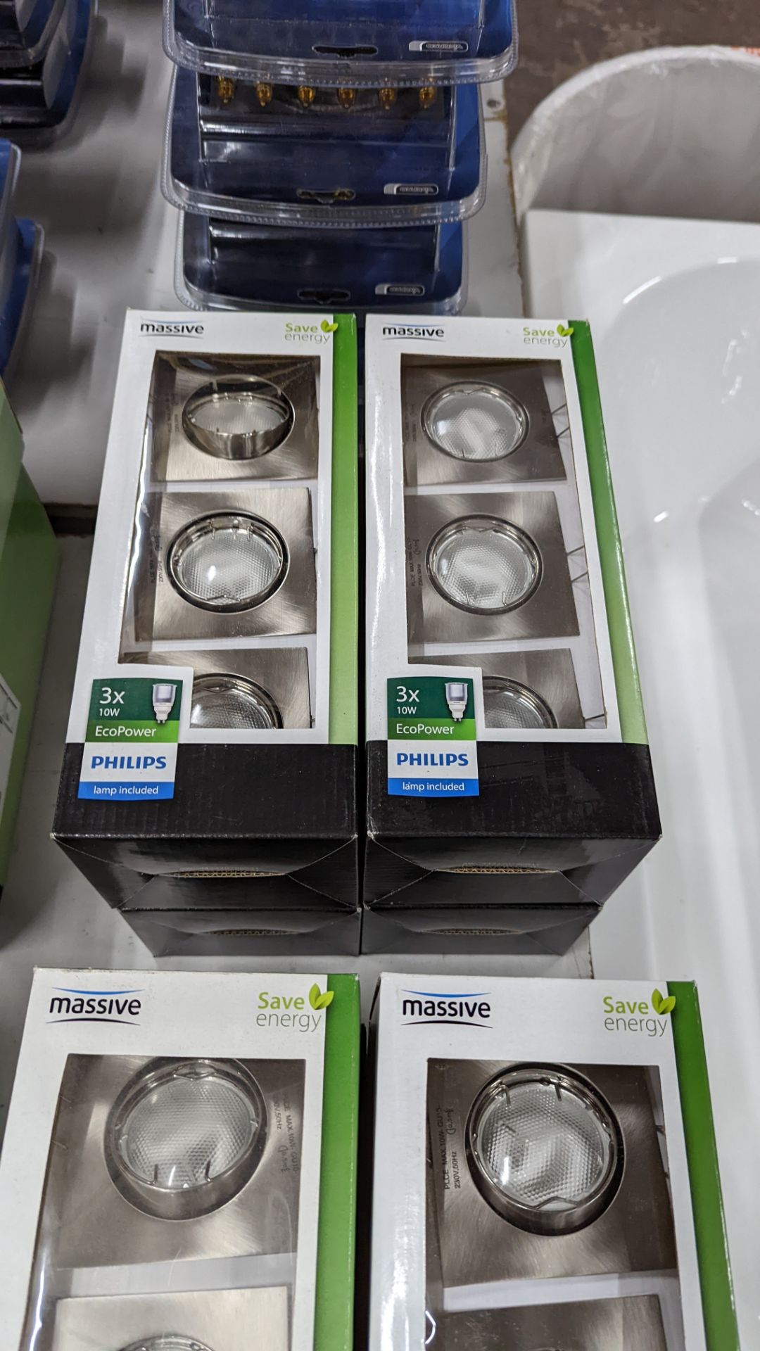 10 off Philips 3x10w Eco Power brushed chrome LED spotlights - this lot consists of 10 boxes which e - Image 5 of 5