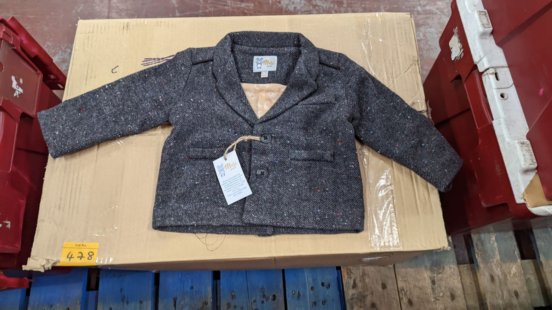 40 off Mosé Baby boy's blazers in grey/black with speckled colours running throughout with Mosé Baby - Image 7 of 9