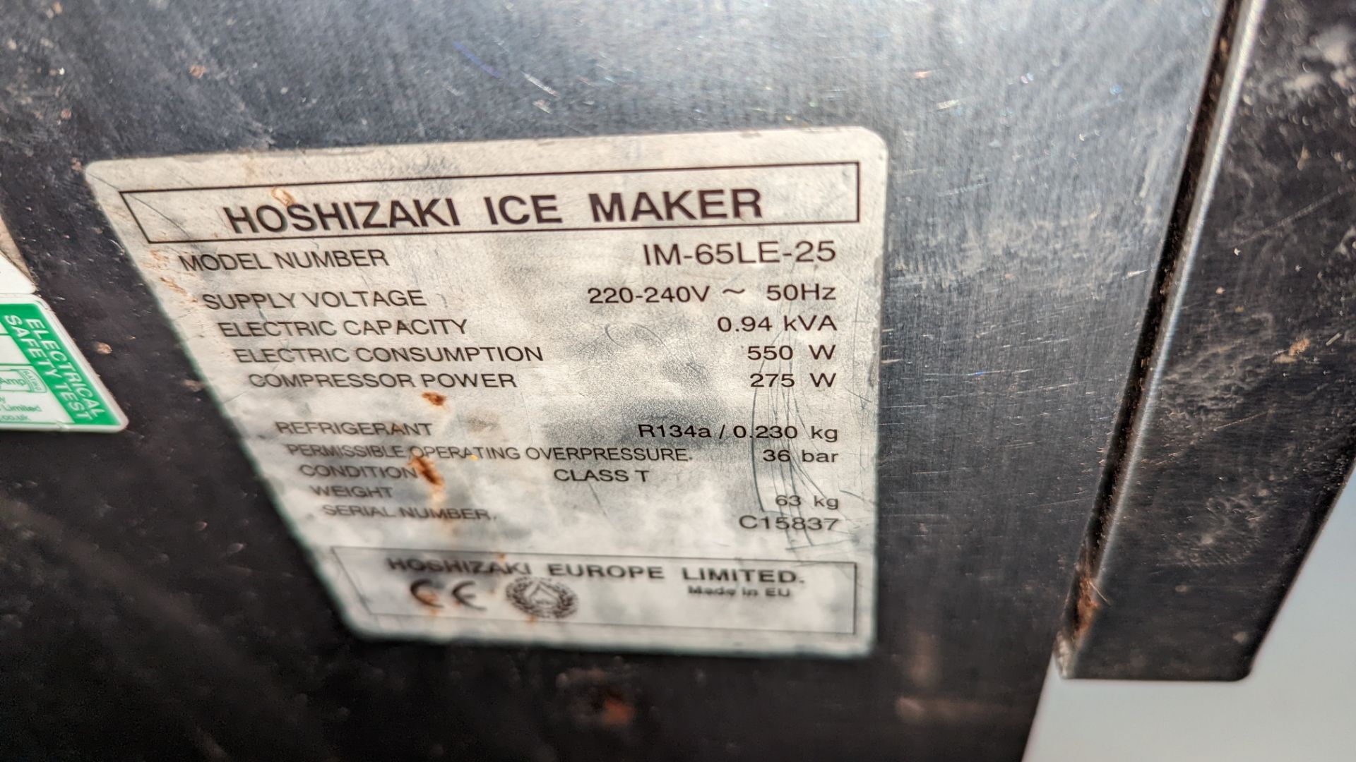 Hoshizaki stainless steel commercial ice maker - Image 4 of 4