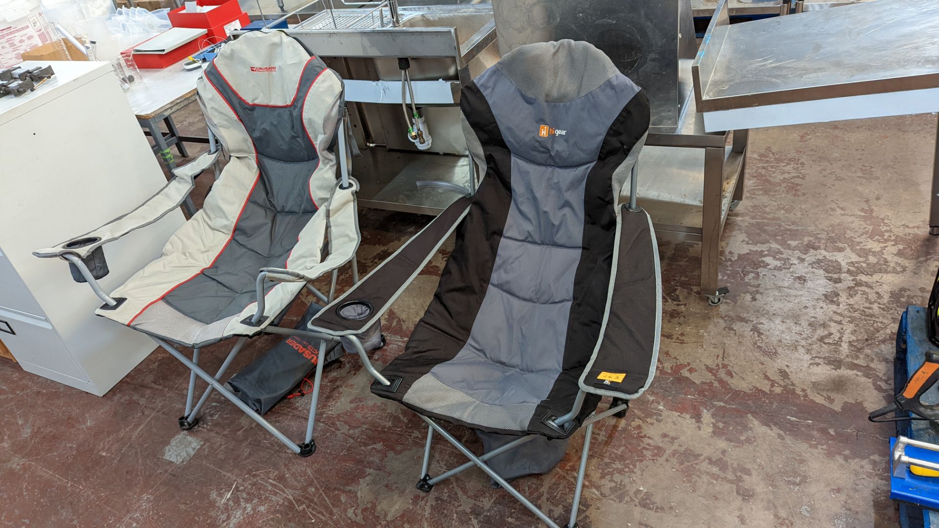 2 off assorted padded folding camping chairs