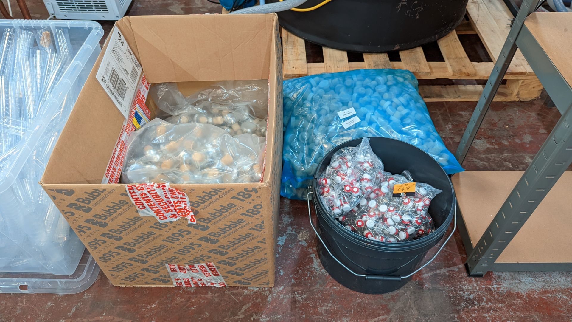 Quantity of bottle stoppers comprising 3 assorted boxes & buckets plus contents - Image 2 of 5