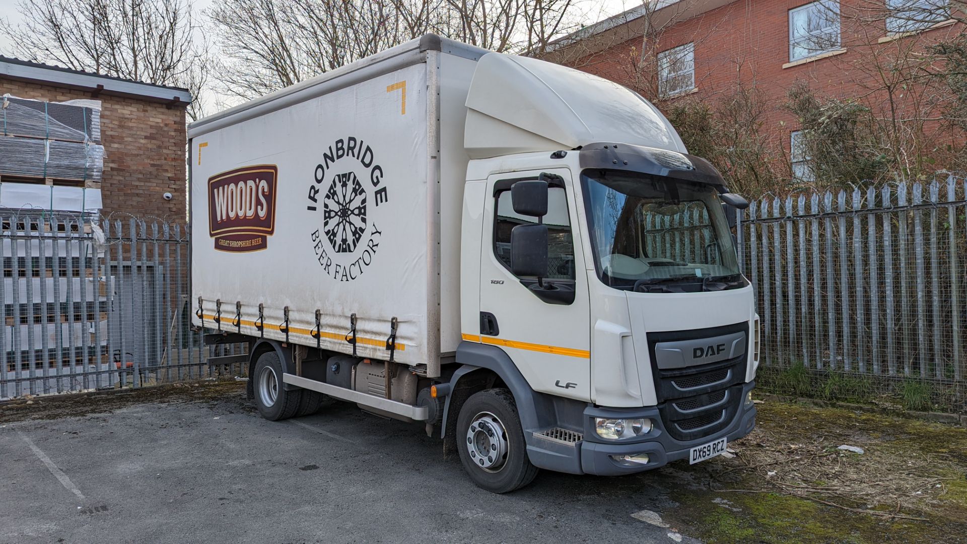DX69 RCZ DAF LF180FA 12tonne curtain side HGV with 5,150mm Paccar body, 6 speed manual gearbox, 4500