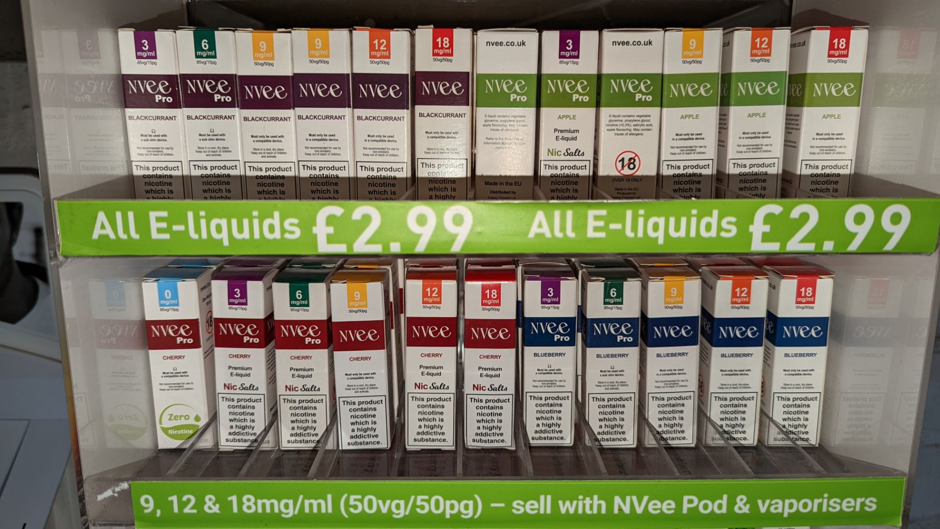 Large quantity of NVee Premium vaping e-liquid. This lot comprises 119 off individually boxed 10ml b - Image 3 of 7