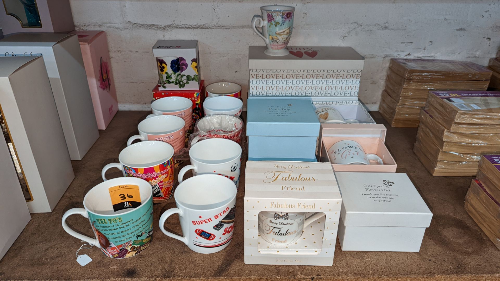 23 assorted mugs, many individually boxed, some boxed in pairs & others with no box at all