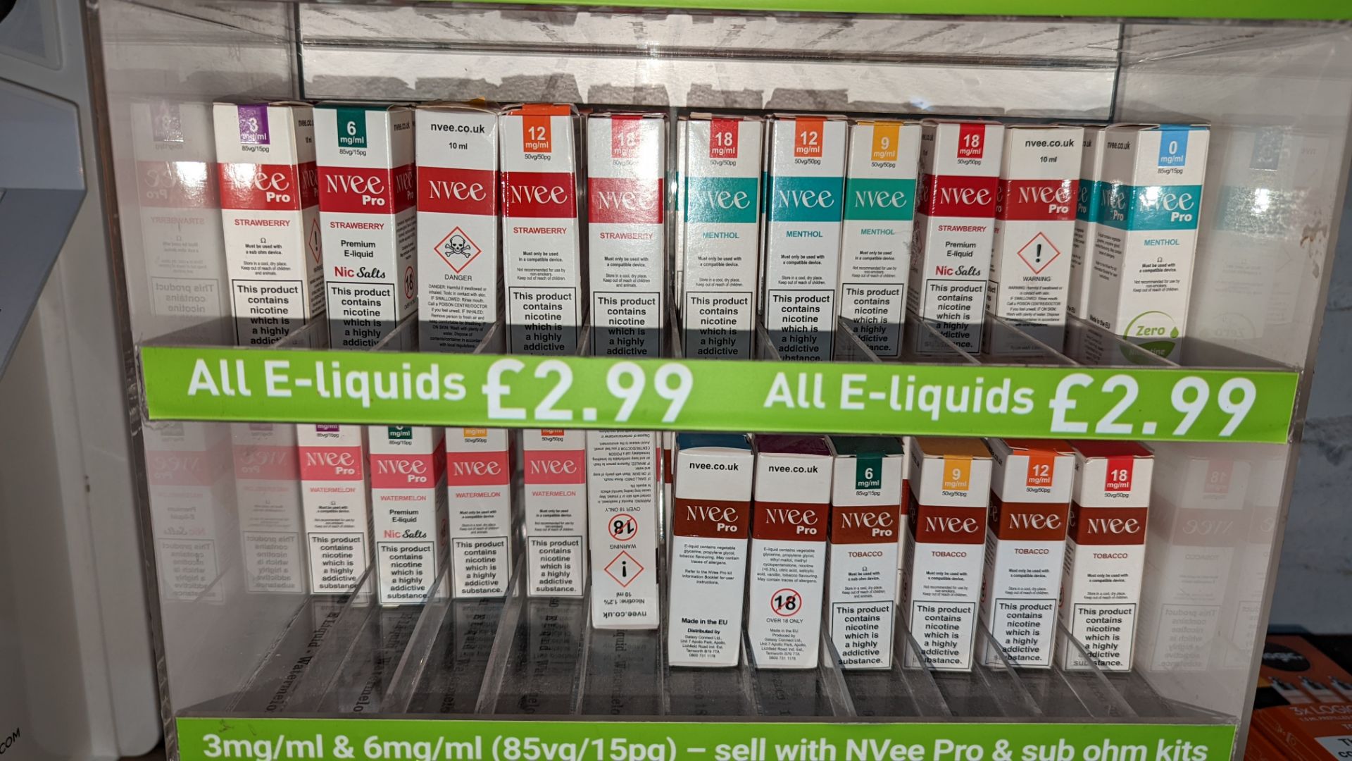 Large quantity of NVee Premium vaping e-liquid. This lot comprises 119 off individually boxed 10ml b - Image 4 of 7