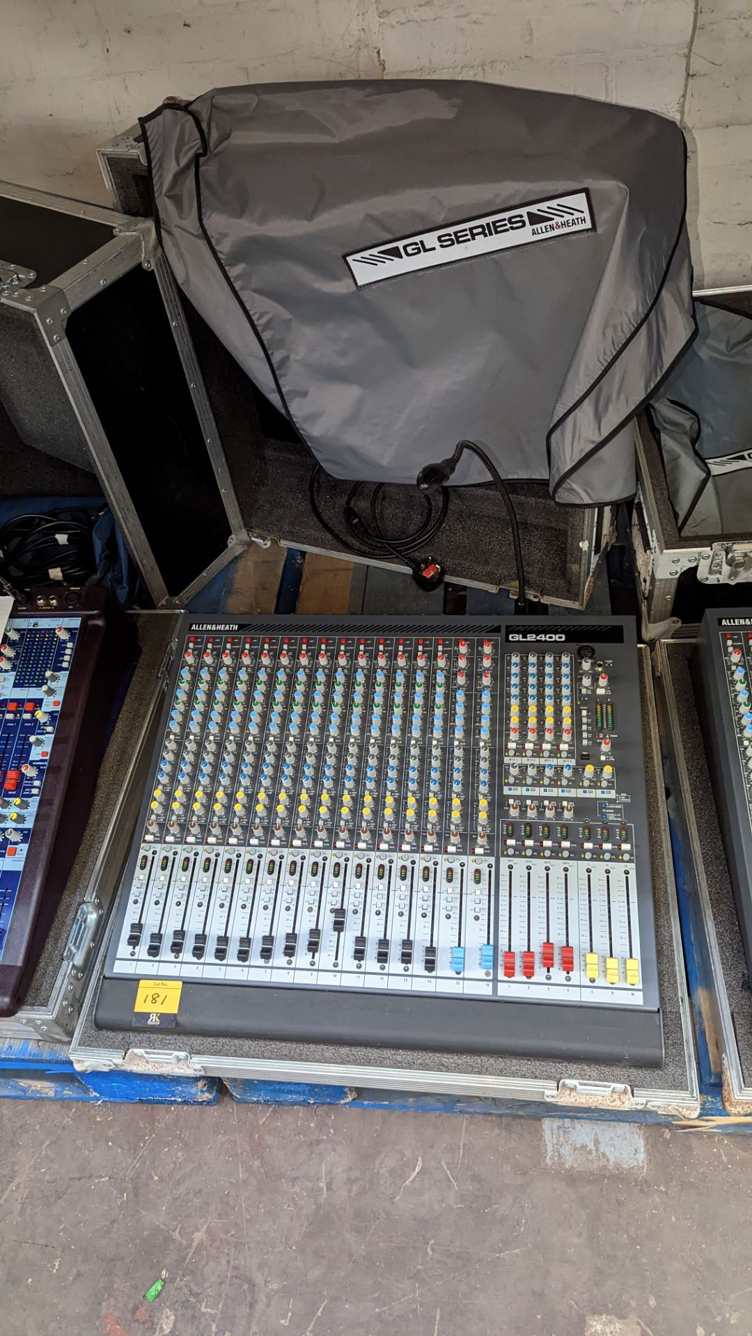 Allen & Heath audio mixing desk model GL2400, 16 channel, 4 Group, including light, dust cover & fli - Image 14 of 14