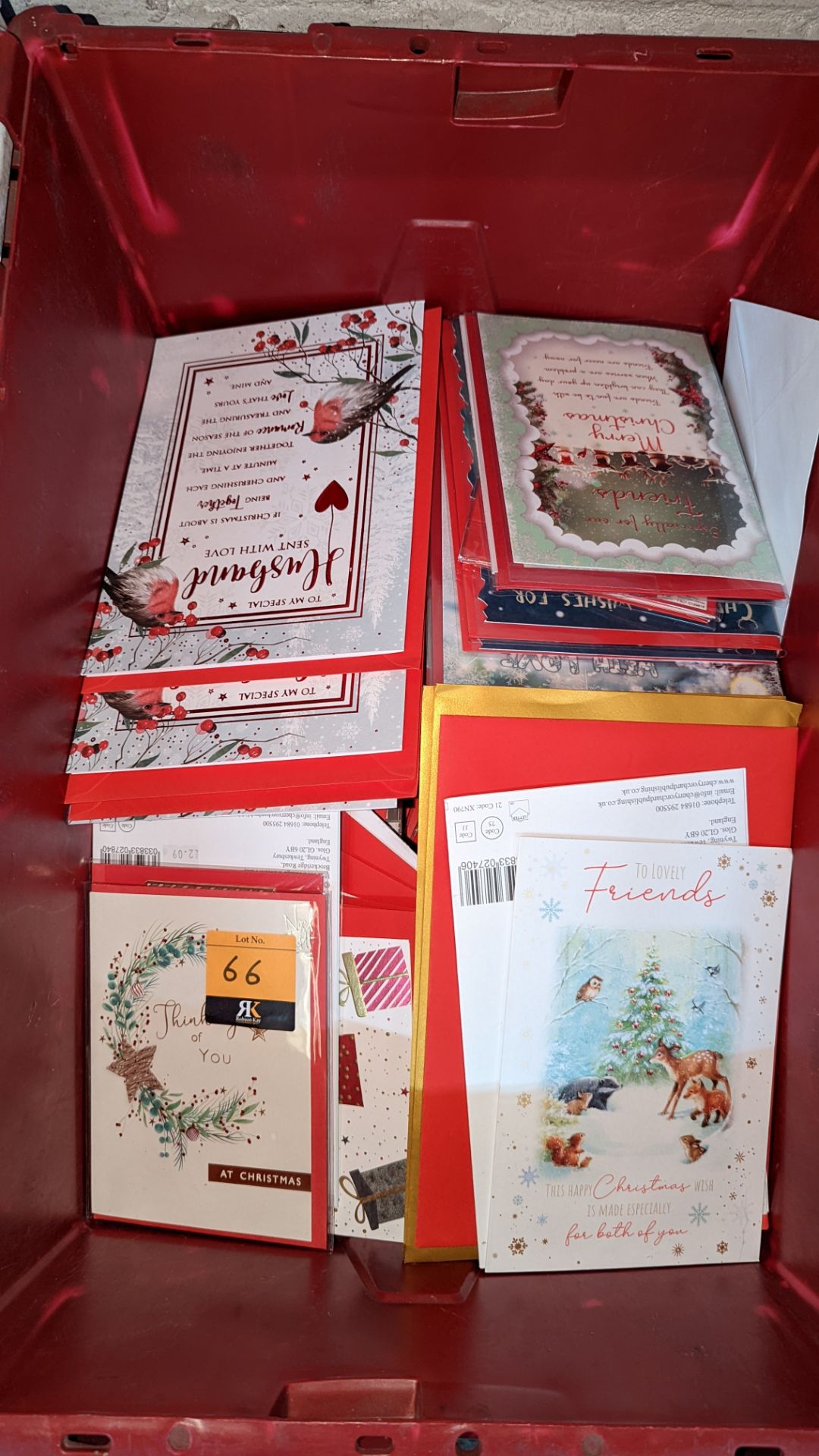 Contents of a crate of assorted greetings cards - crate excluded - Image 5 of 5