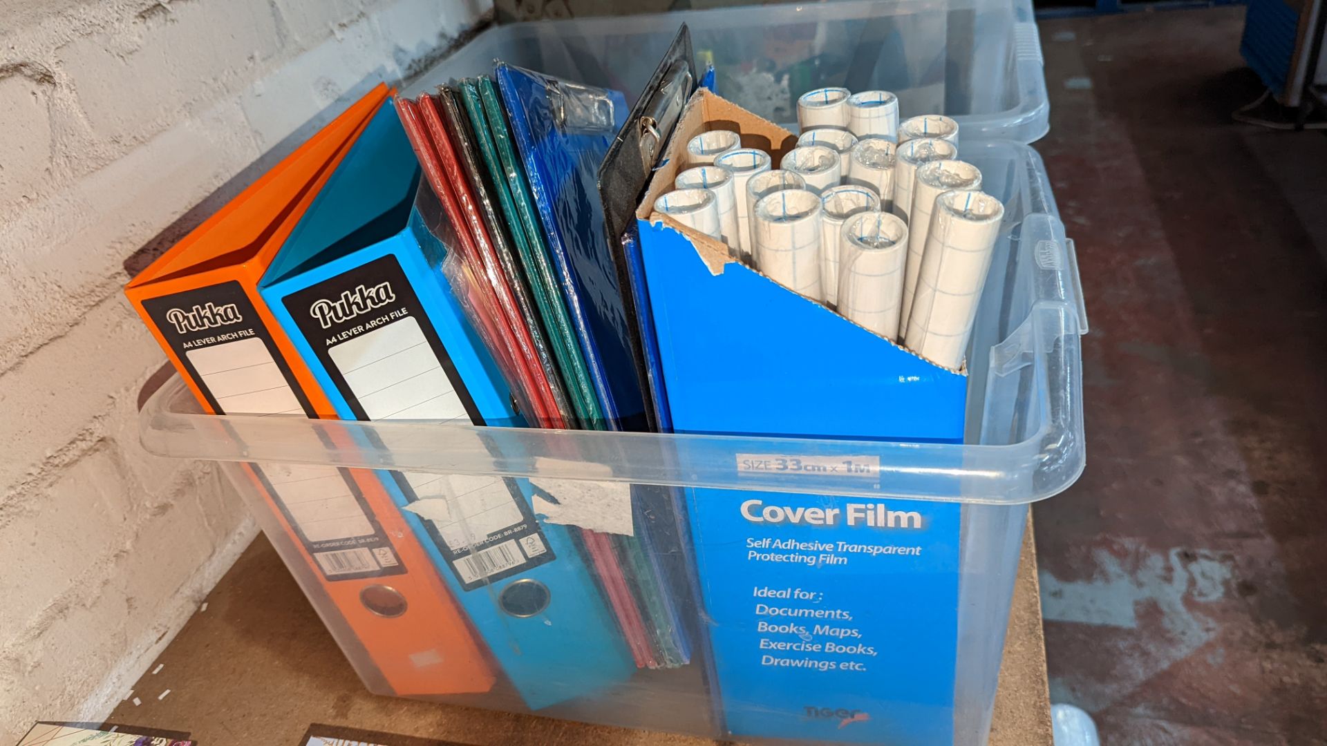 Quantity of clipboards, lever arch files, file inserts & self-adhesive cover film - crate excluded - Image 3 of 4