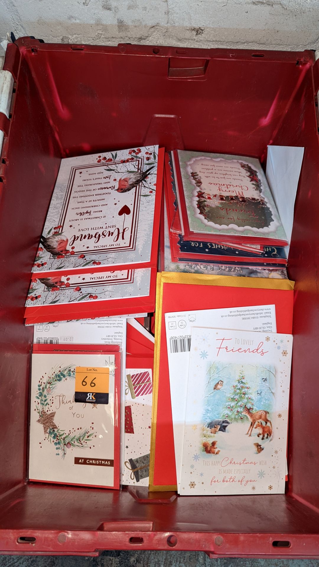 Contents of a crate of assorted greetings cards - crate excluded - Image 4 of 5