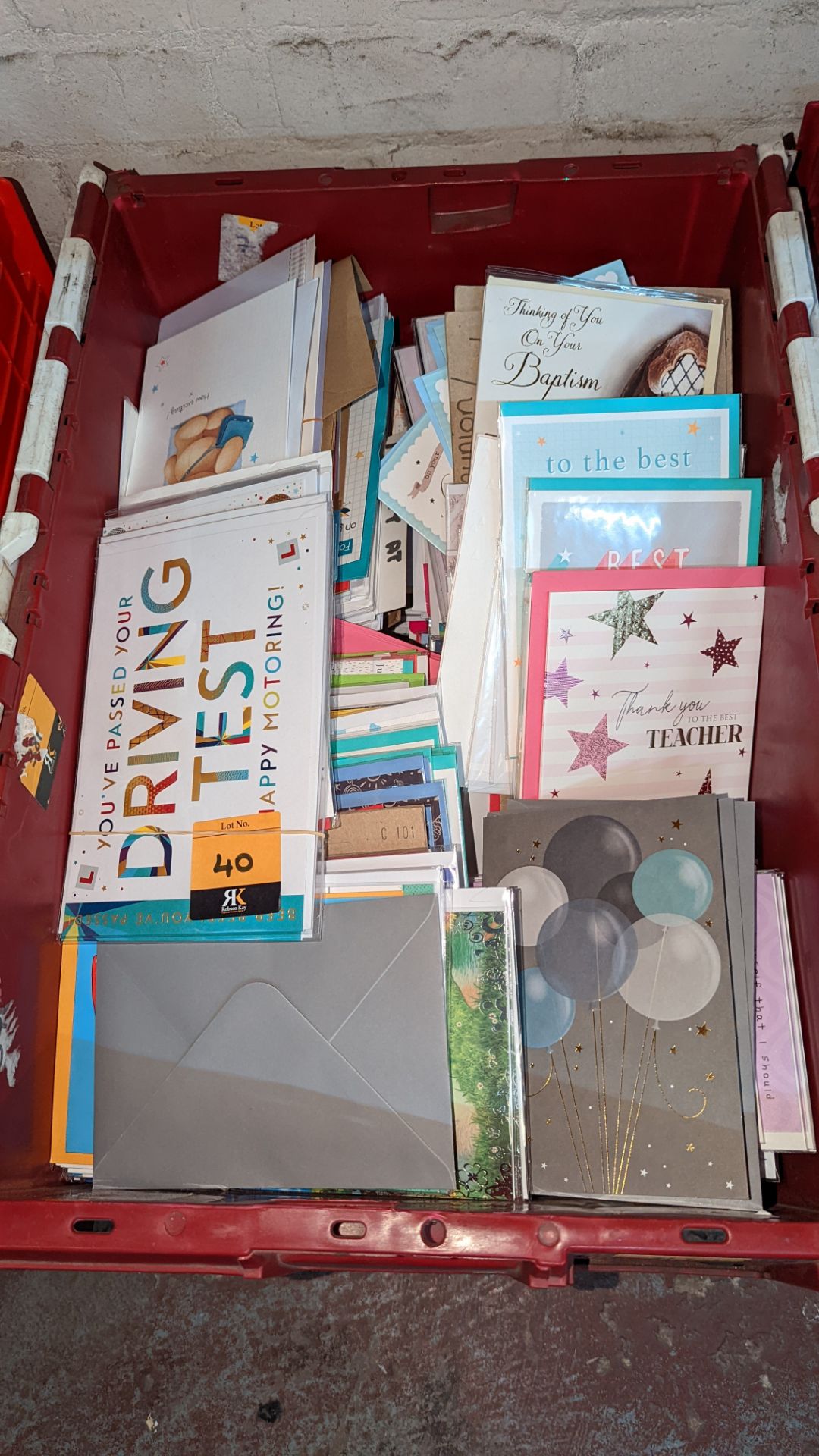 Contents of a crate of greetings cards - crate excluded - Image 5 of 7
