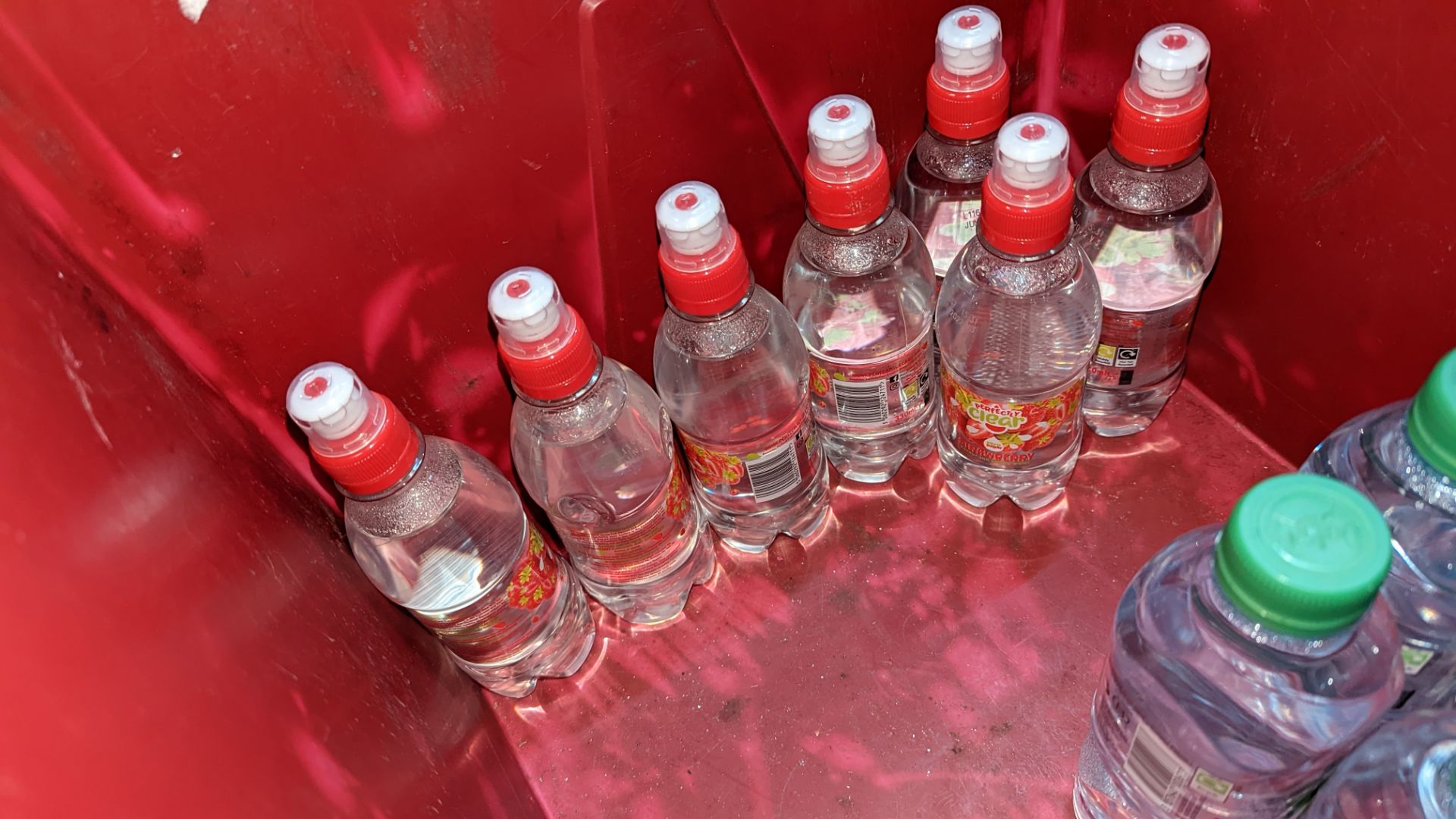 Contents of 4 crates of assorted soft drinks including Oasis, Fanta, Volvic & more - approx. 96 asso - Image 8 of 8