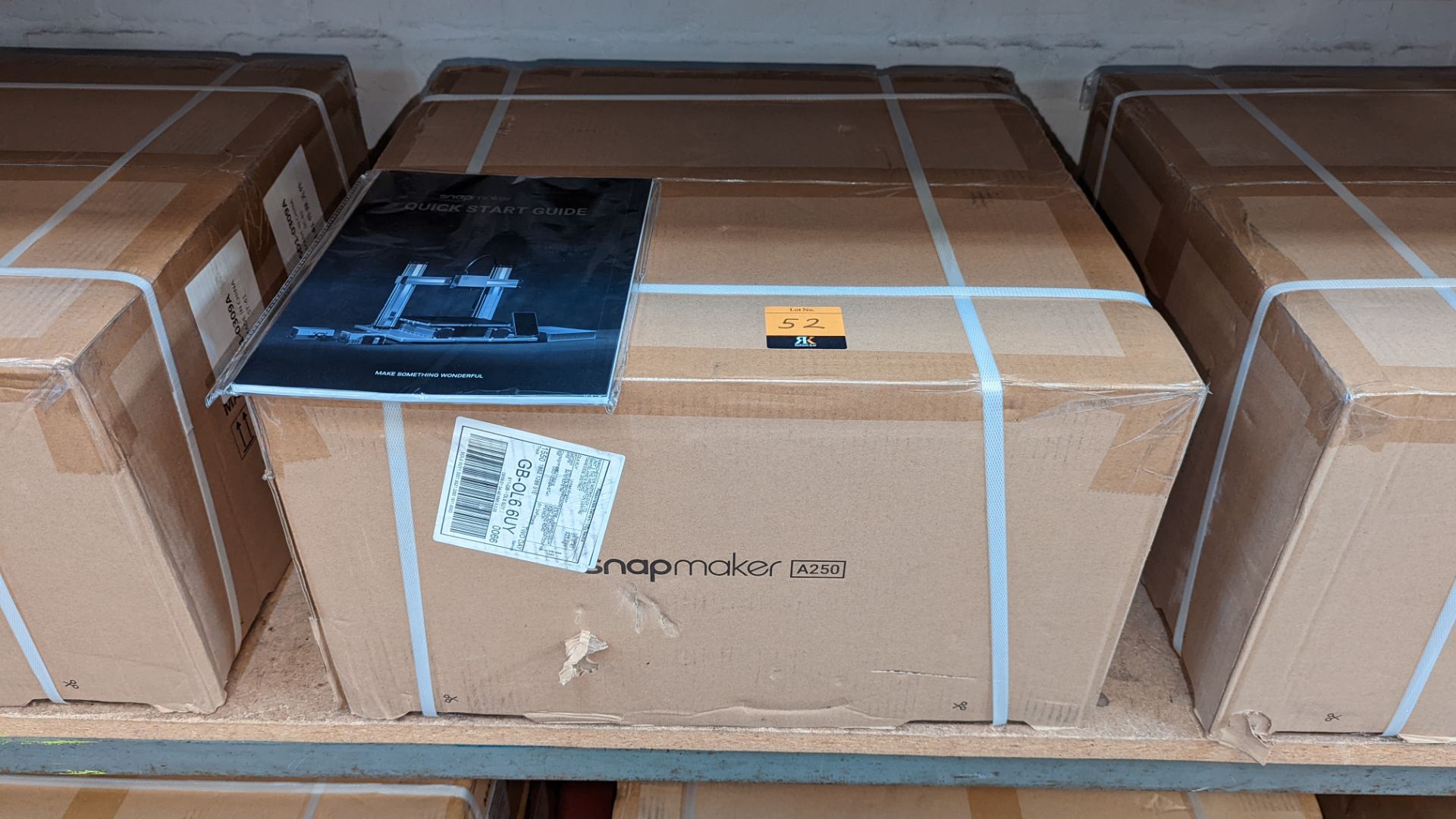 Snapmaker model A250 3D printer - boxed, delivered with original banding, assumed to be new/unused