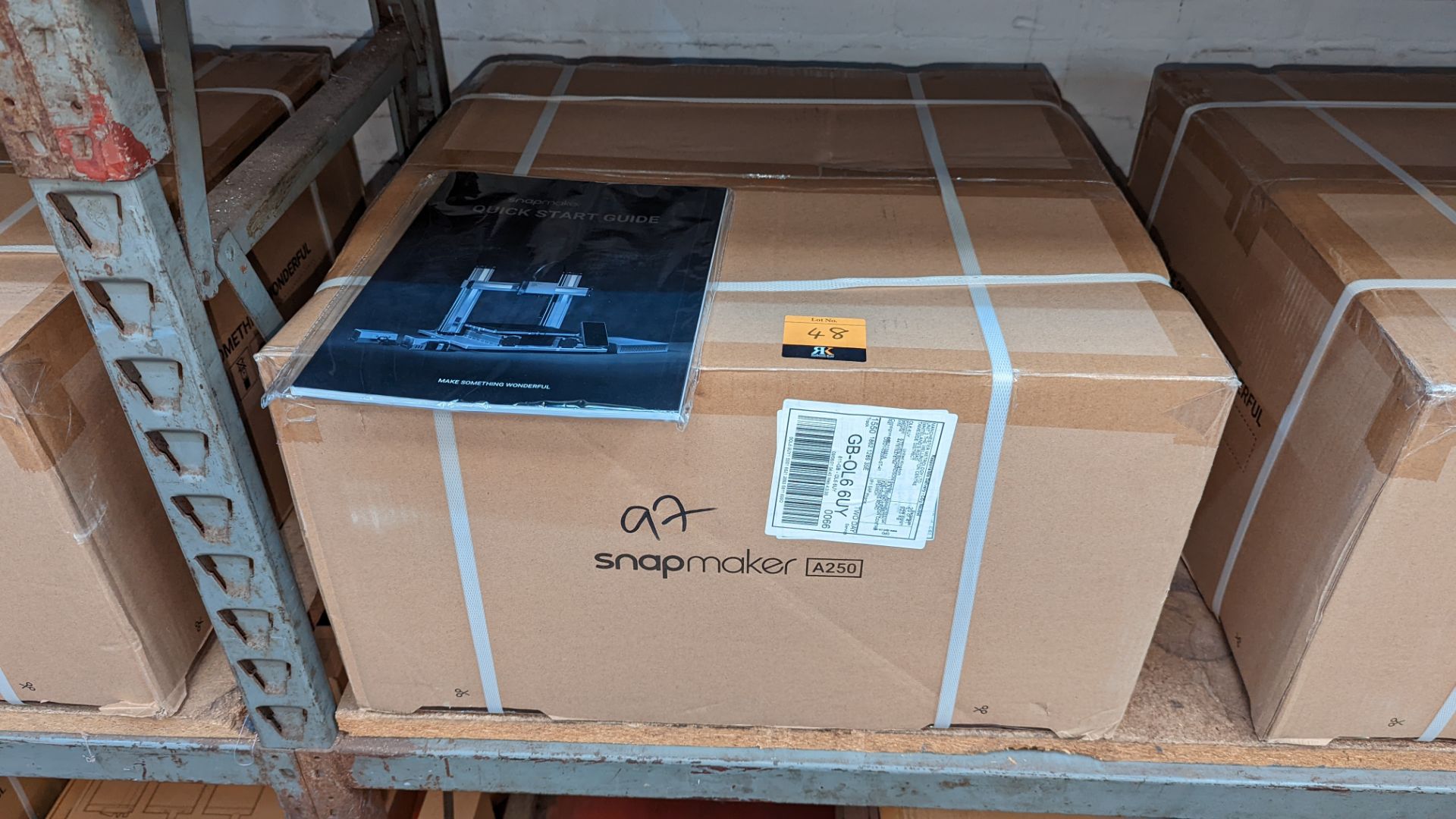 Snapmaker model A250 3D printer - boxed, delivered with original banding, assumed to be new/unused