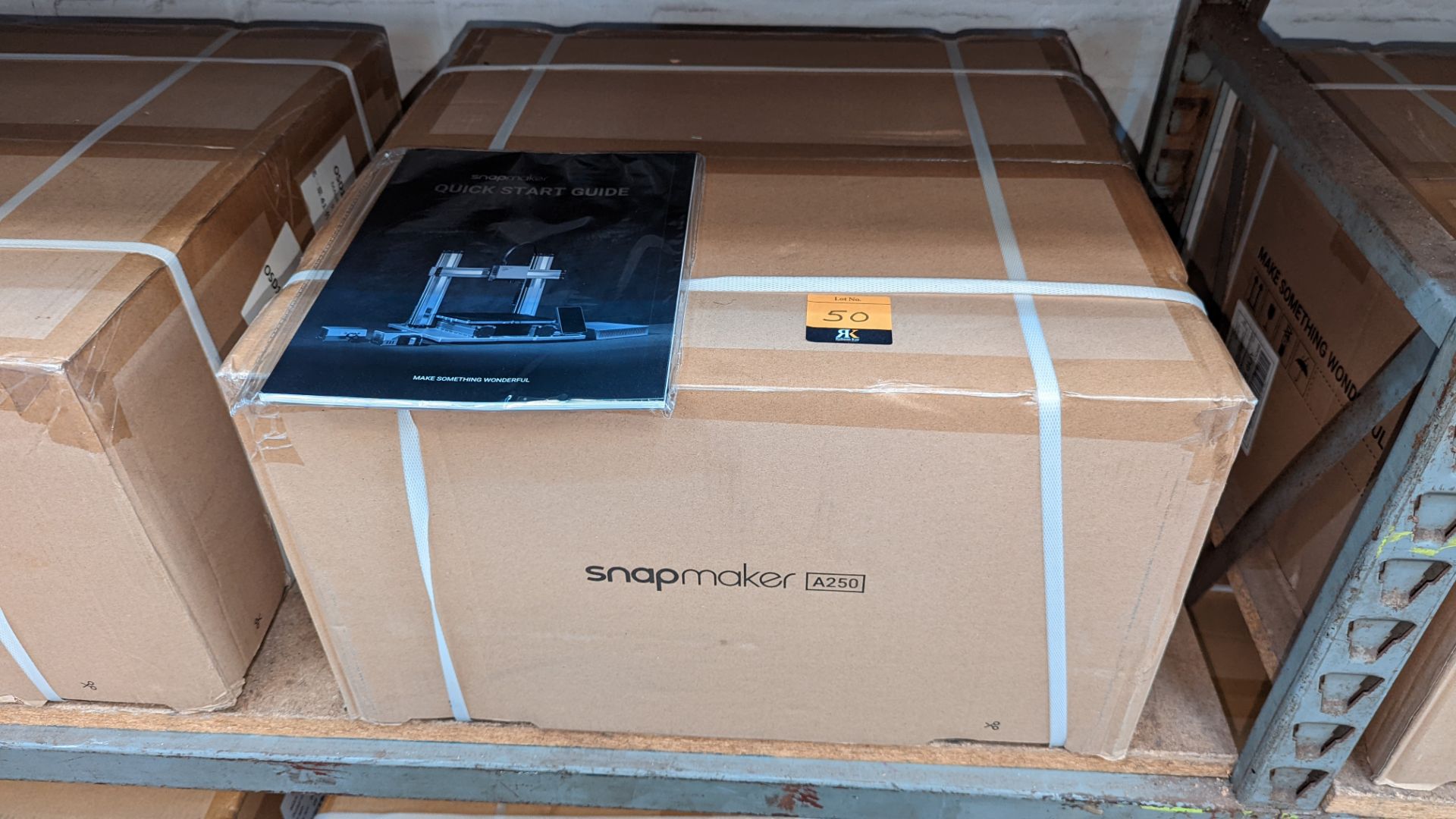 Snapmaker model A250 3D printer - boxed, delivered with original banding, assumed to be new/unused