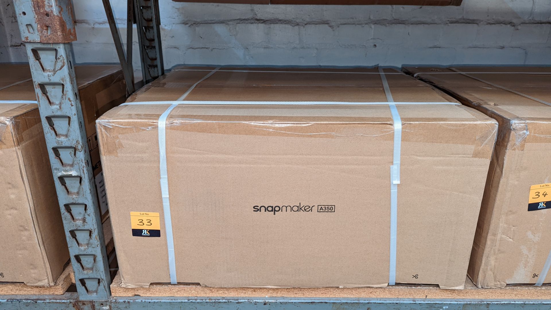 Snapmaker model A350 3D printer - boxed, delivered with original banding, assumed to be new/unused