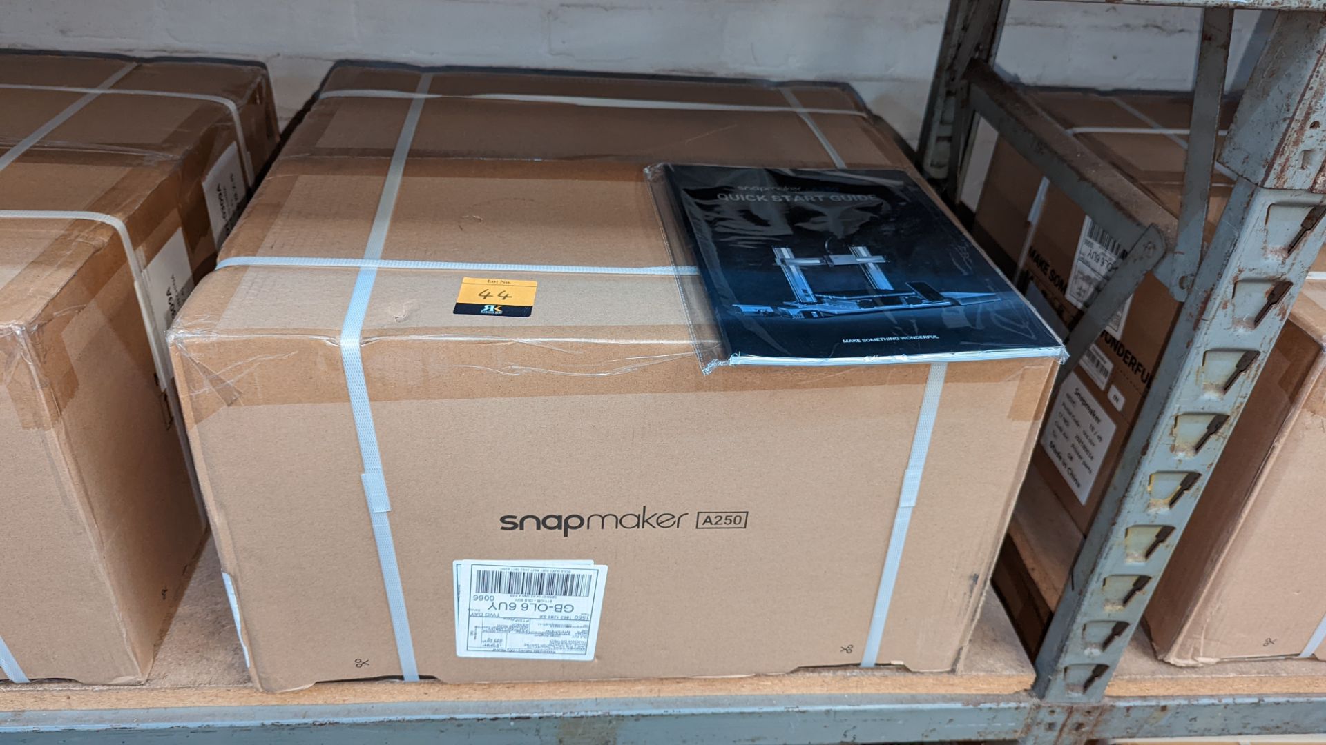 Snapmaker model A250 3D printer - boxed, delivered with original banding, assumed to be new/unused