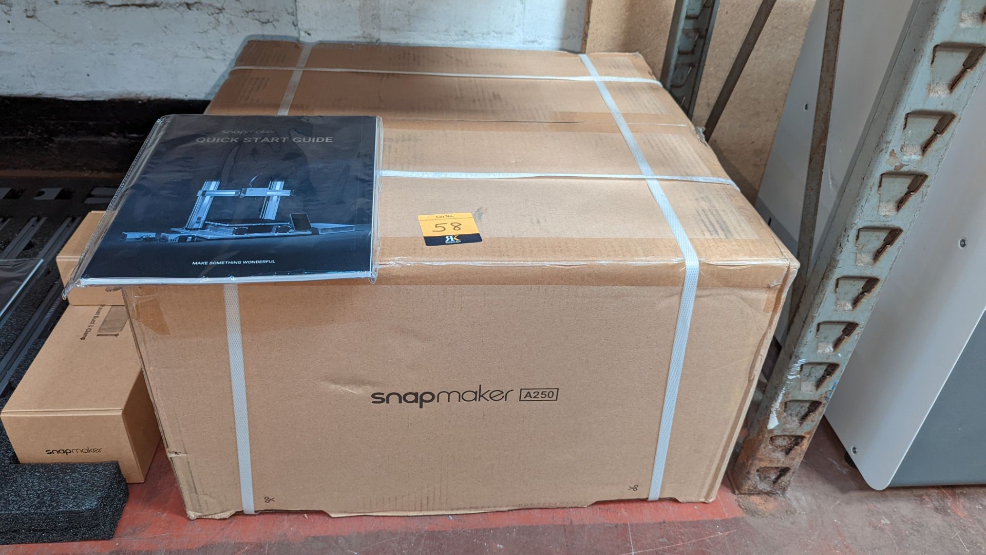 Snapmaker model A250 3D printer - boxed, delivered with original banding, assumed to be new/unused