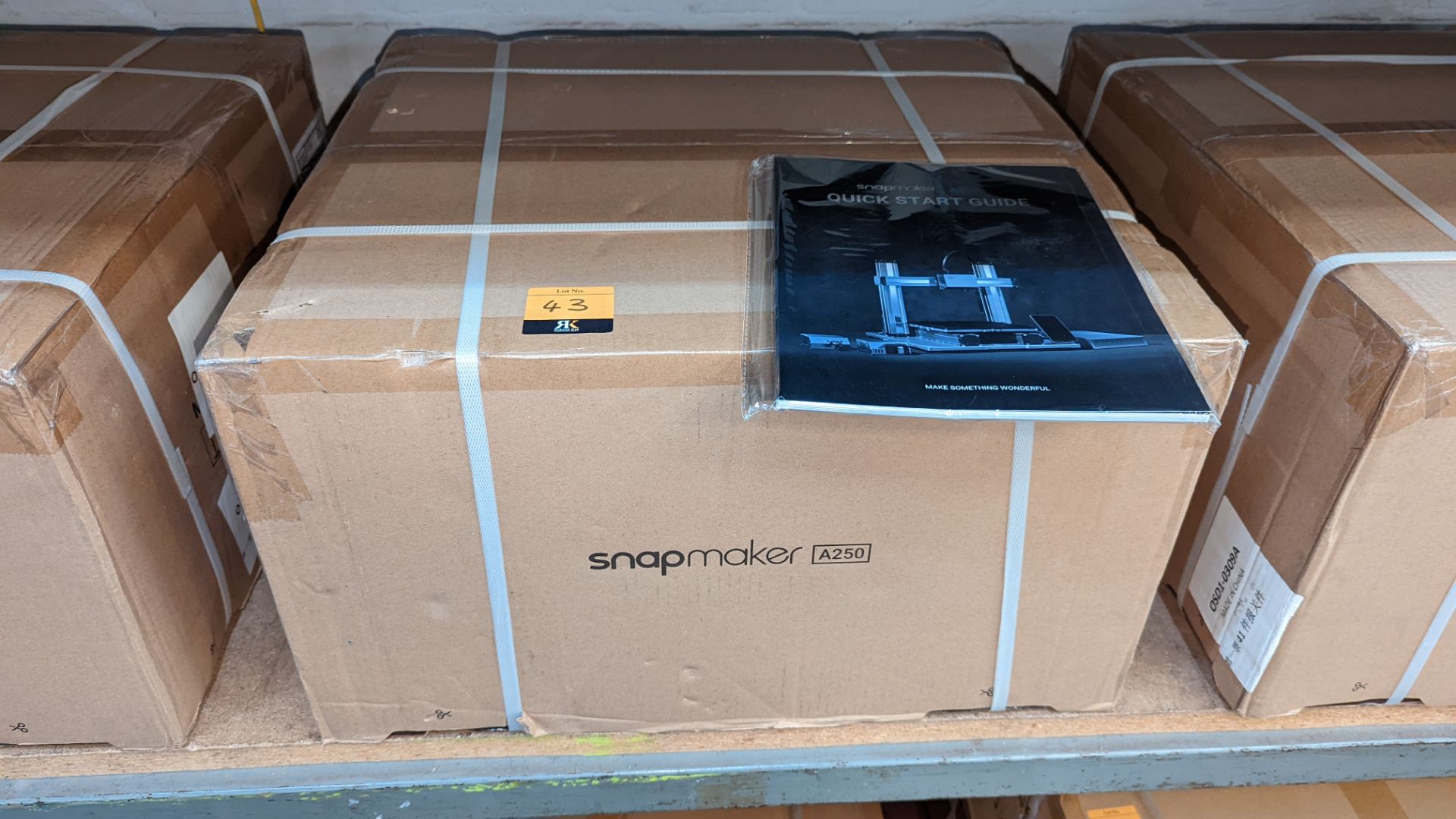 Snapmaker model A250 3D printer - boxed, delivered with original banding, assumed to be new/unused