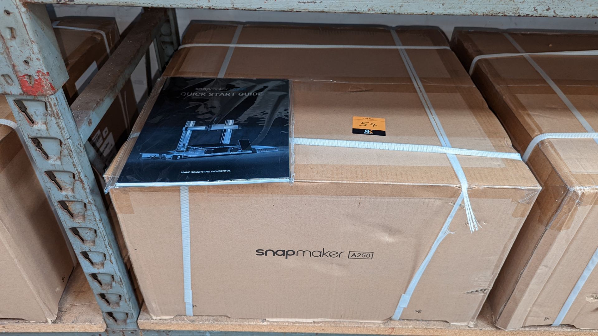 Snapmaker model A250 3D printer - boxed, delivered with original banding, assumed to be new/unused