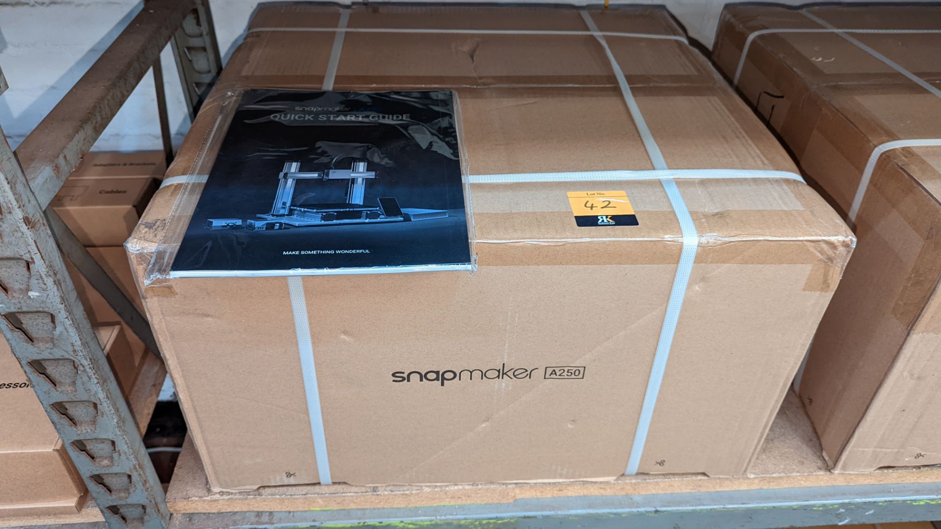 Snapmaker model A250 3D printer - boxed, delivered with original banding, assumed to be new/unused