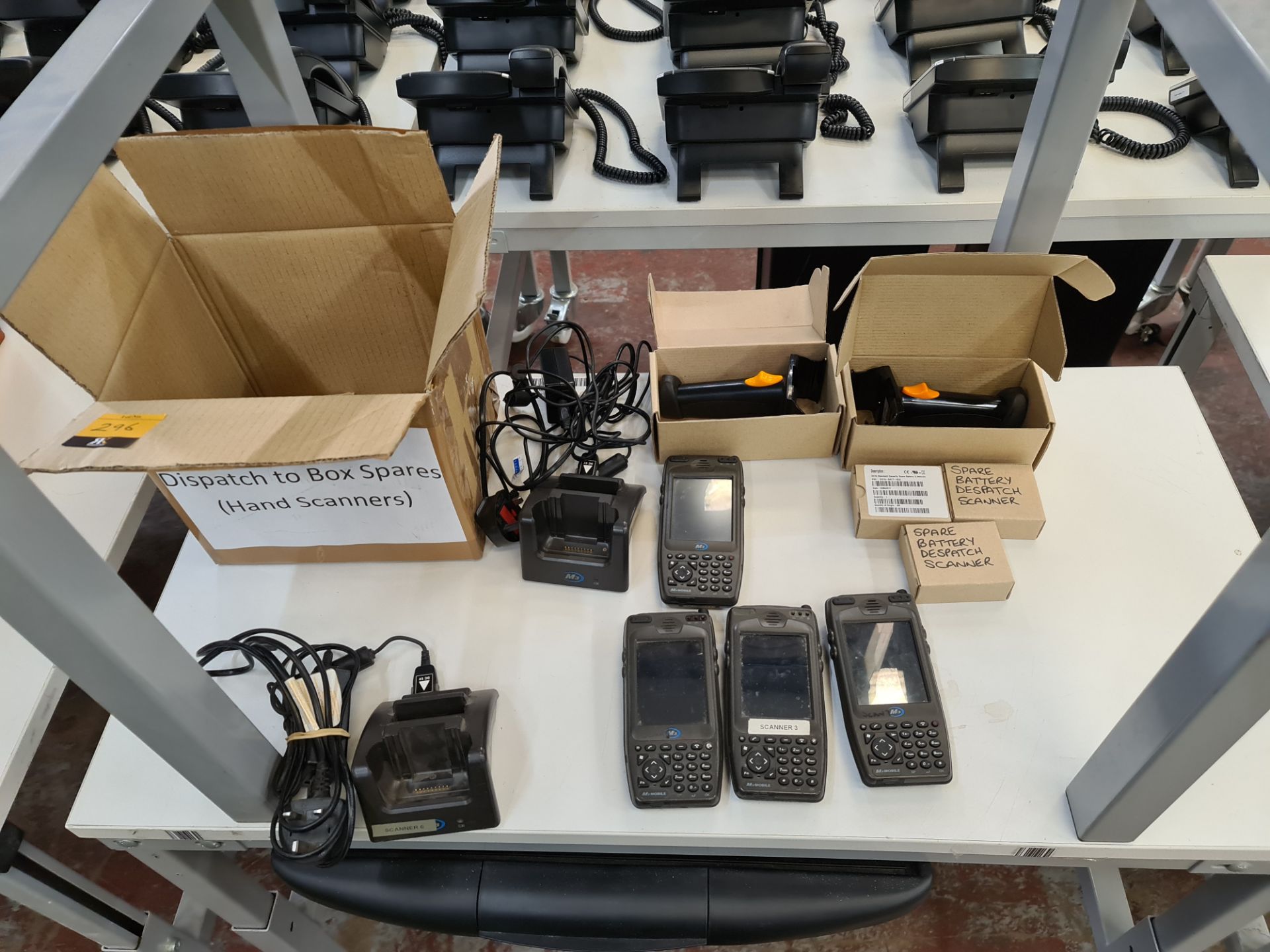 4 off M3 mobile portable data collection terminals model MC-7100S, including ancillaries as pictured