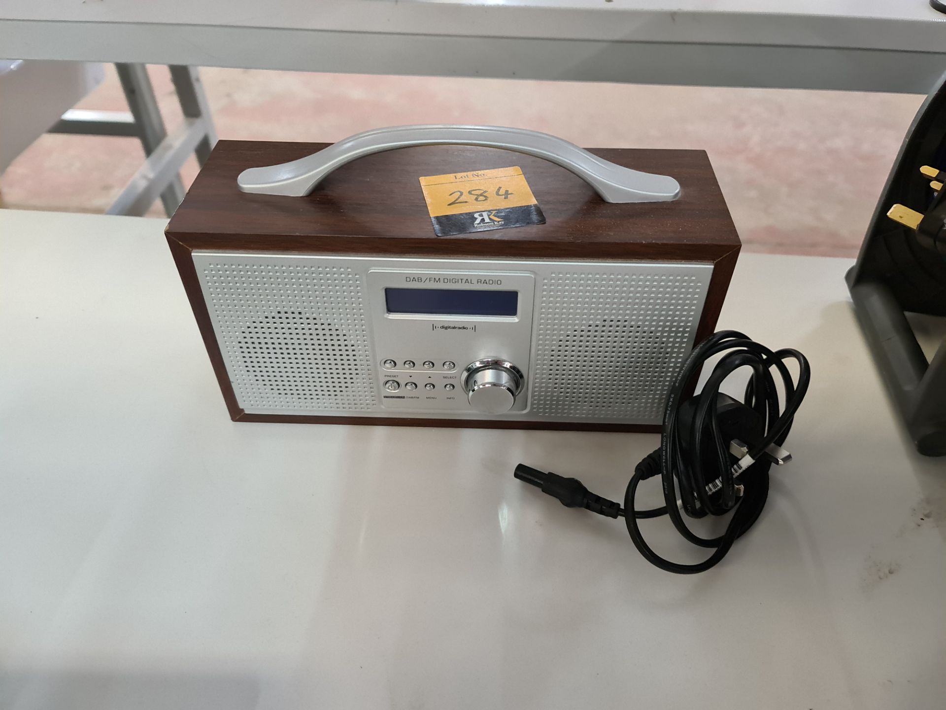 RED wooden DAB radio