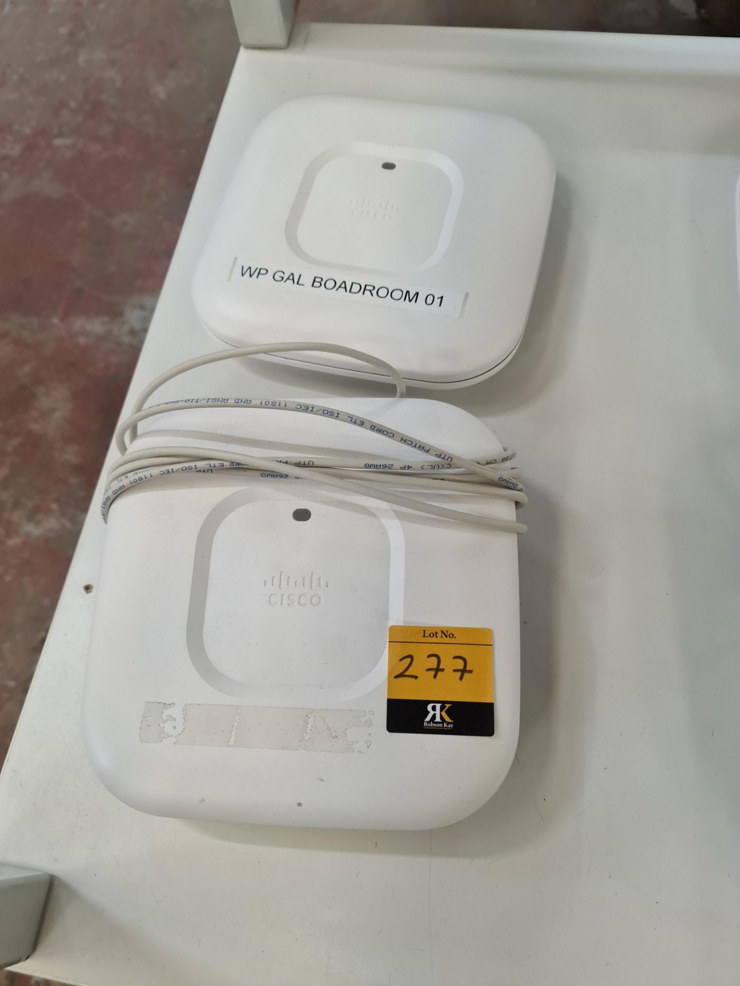 2 off Cisco wireless access points model AIR-CAP27021-E-K9, including wall-mounting bracket