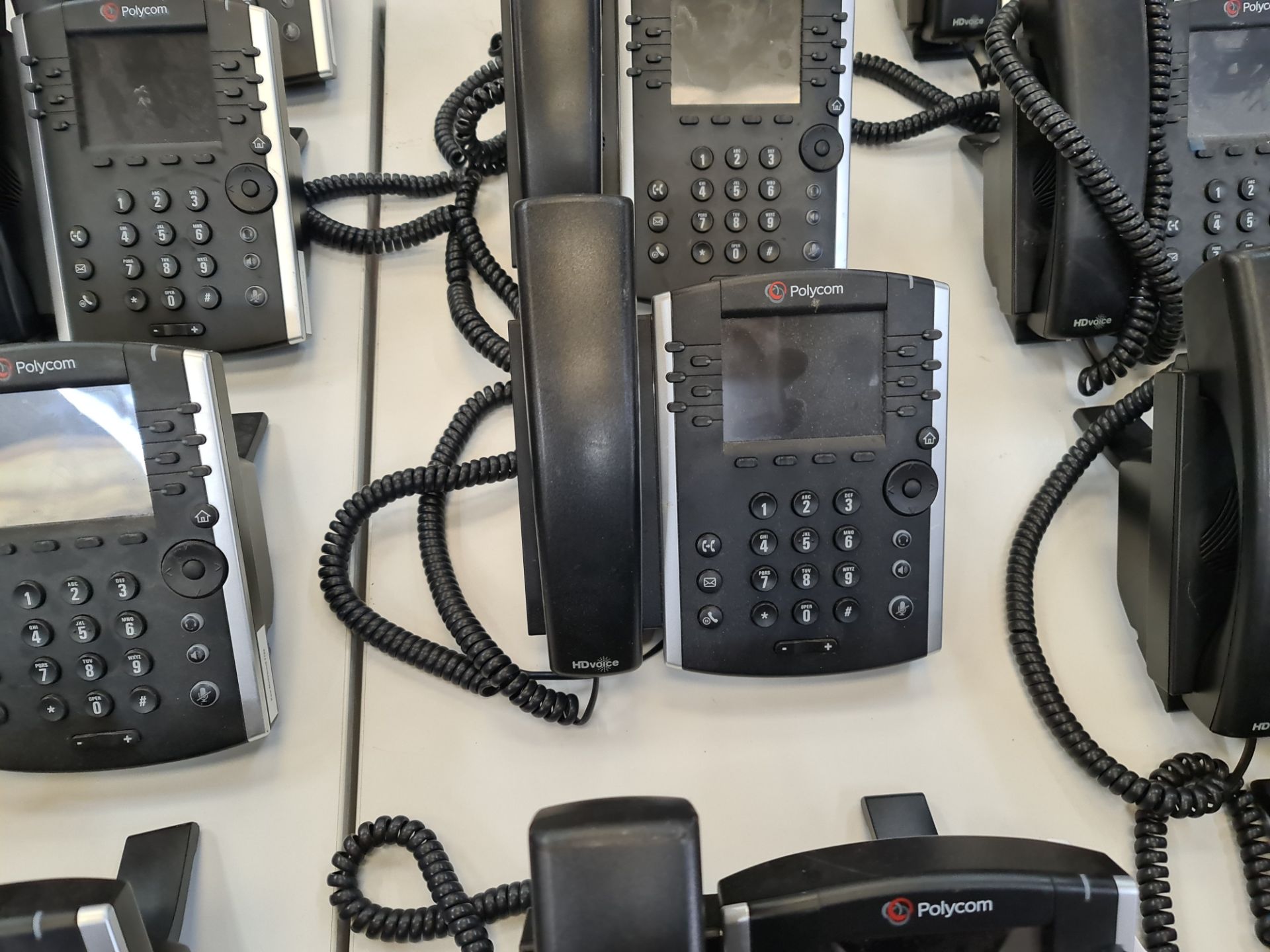 12 off Polycom model VVX411 telephone handsets - Image 6 of 7