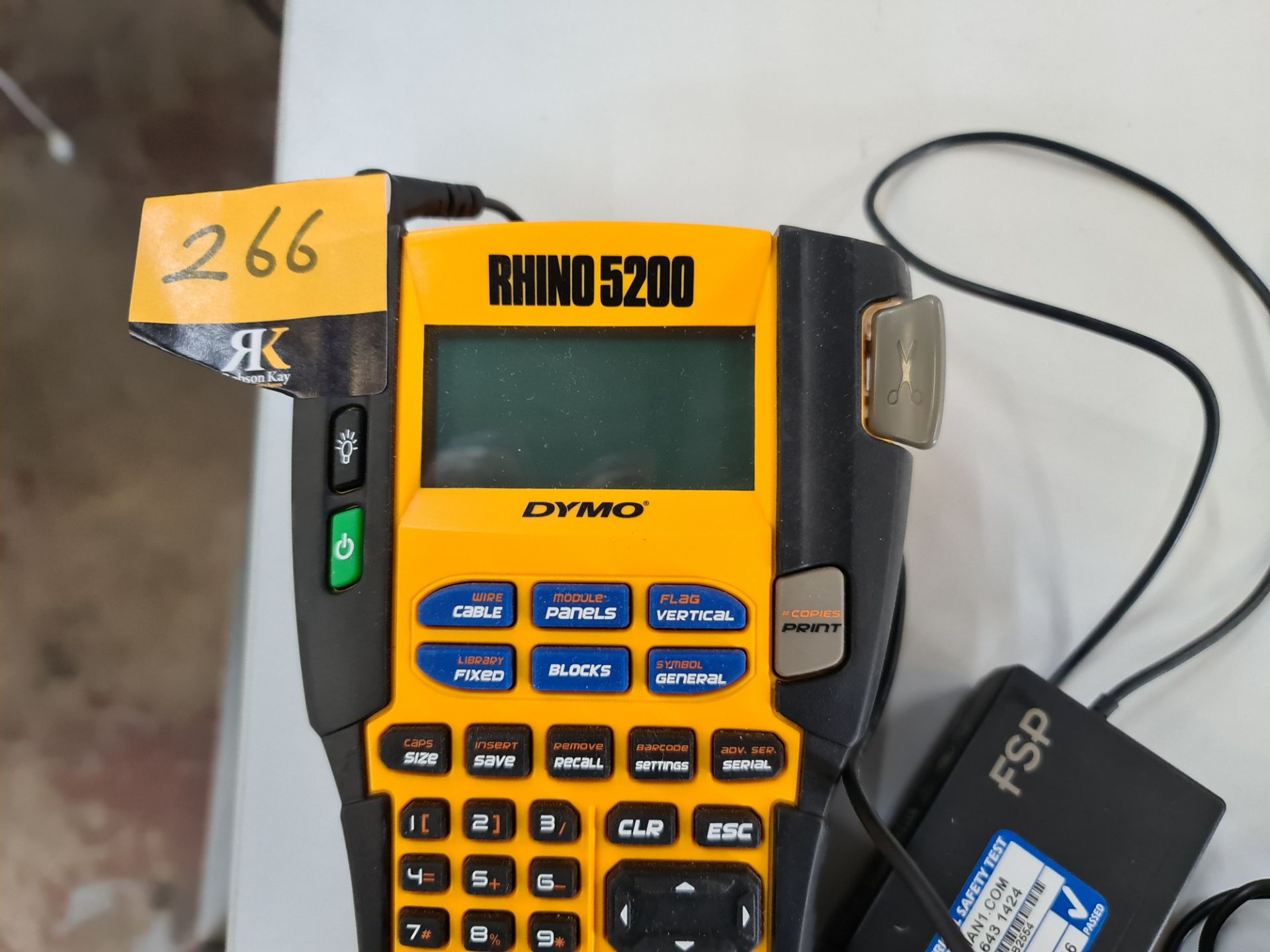Dymo Rhino 5200 heavy-duty label printer including power supply - Image 3 of 5