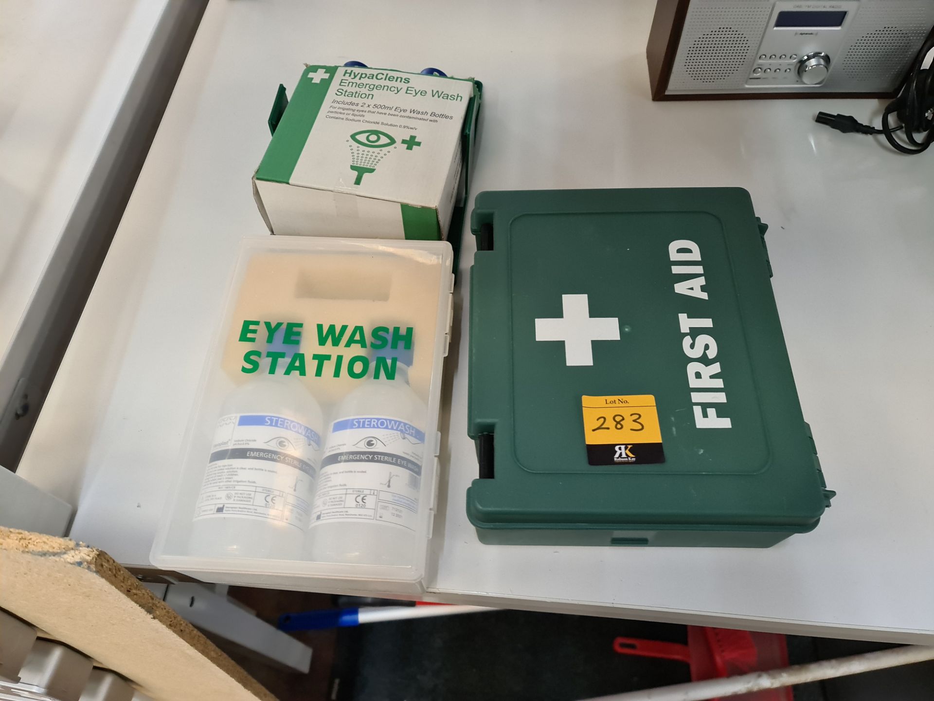 Small quantity of first aid equipment