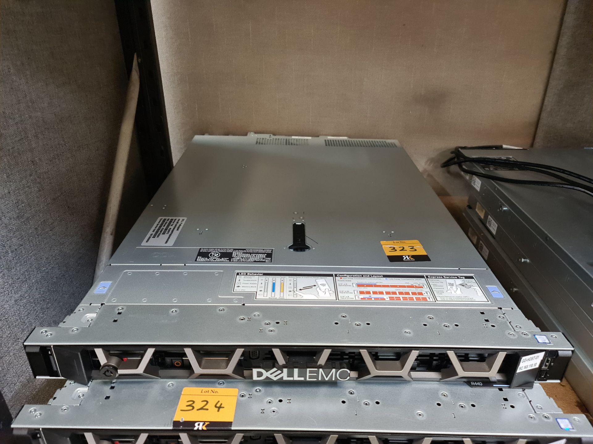 Dell EMC R440 PowerEdge rack mountable server with 2 off 600GB HDD