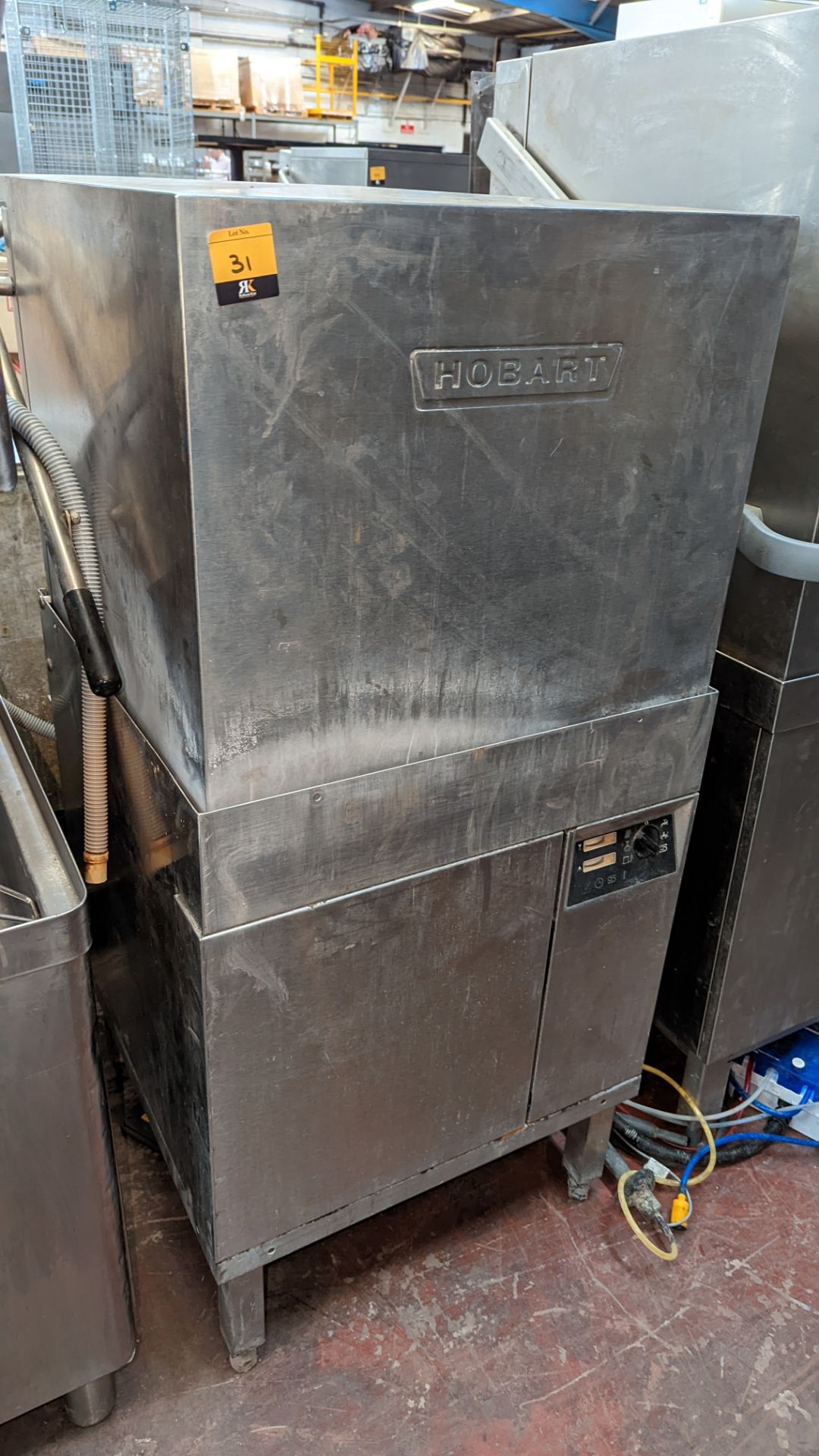 Hobart stainless steel commercial dishwasher