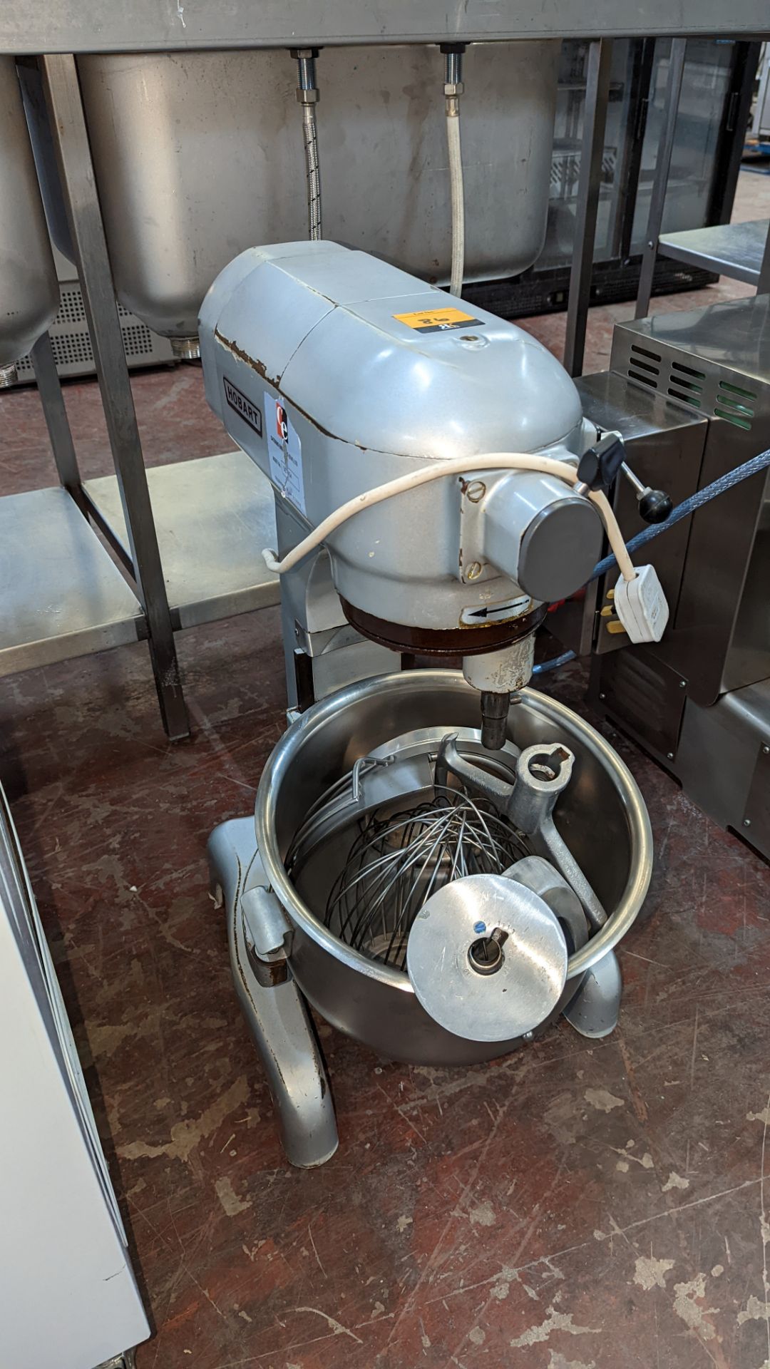 Hobart commercial mixer incorporating removable bowl, guard & 3 assorted paddle/mixer attachments - Image 11 of 11