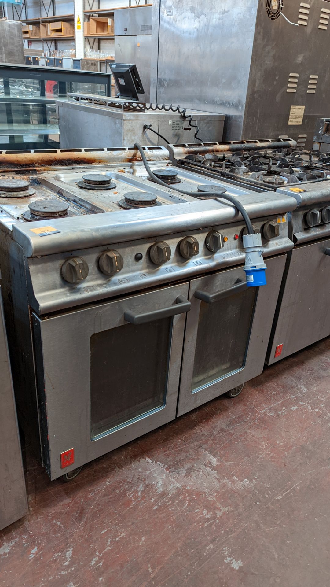 Falcon stainless steel large 6-ring gas oven. NB missing pan supports - Image 2 of 8