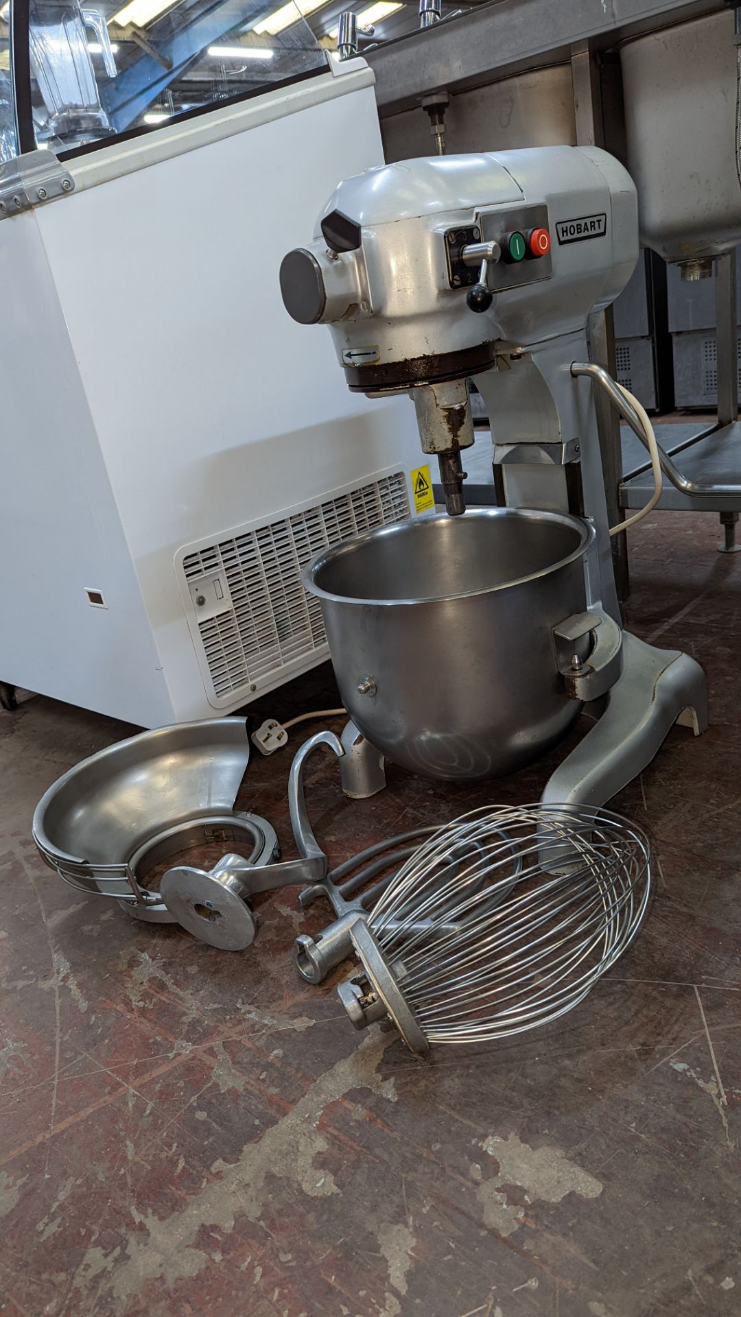 Hobart commercial mixer incorporating removable bowl, guard & 3 assorted paddle/mixer attachments - Image 10 of 11