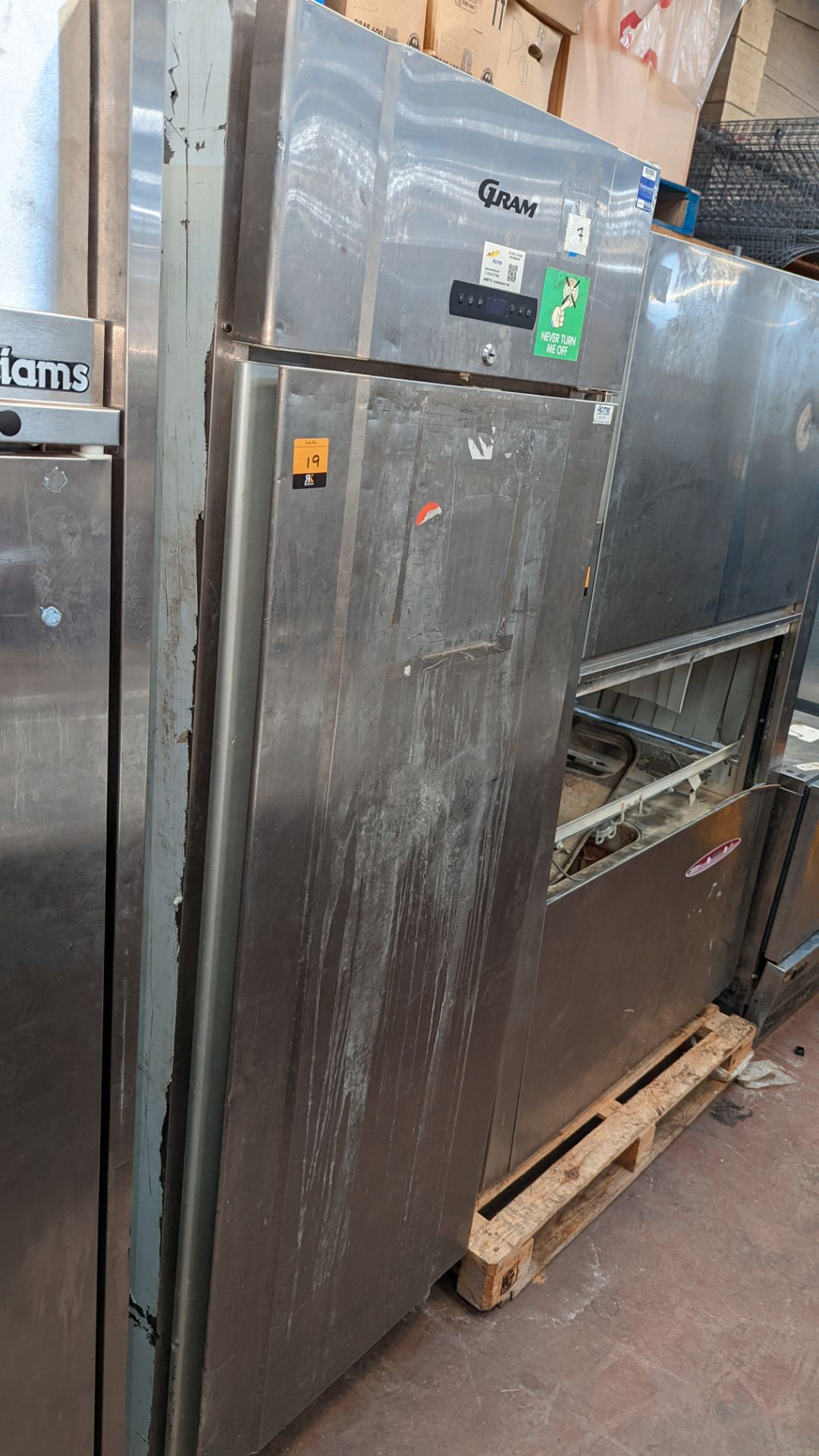 Gram stainless steel commercial fridge