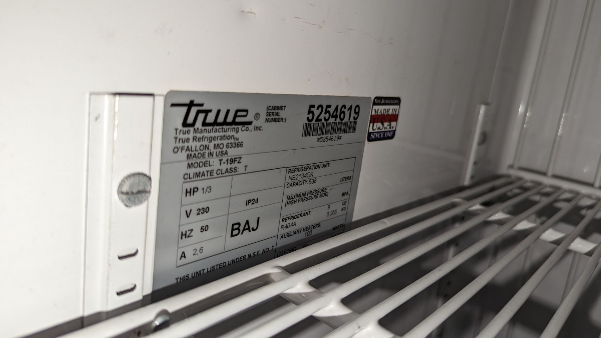 True Refrigeration stainless steel commercial freezer - Image 5 of 5