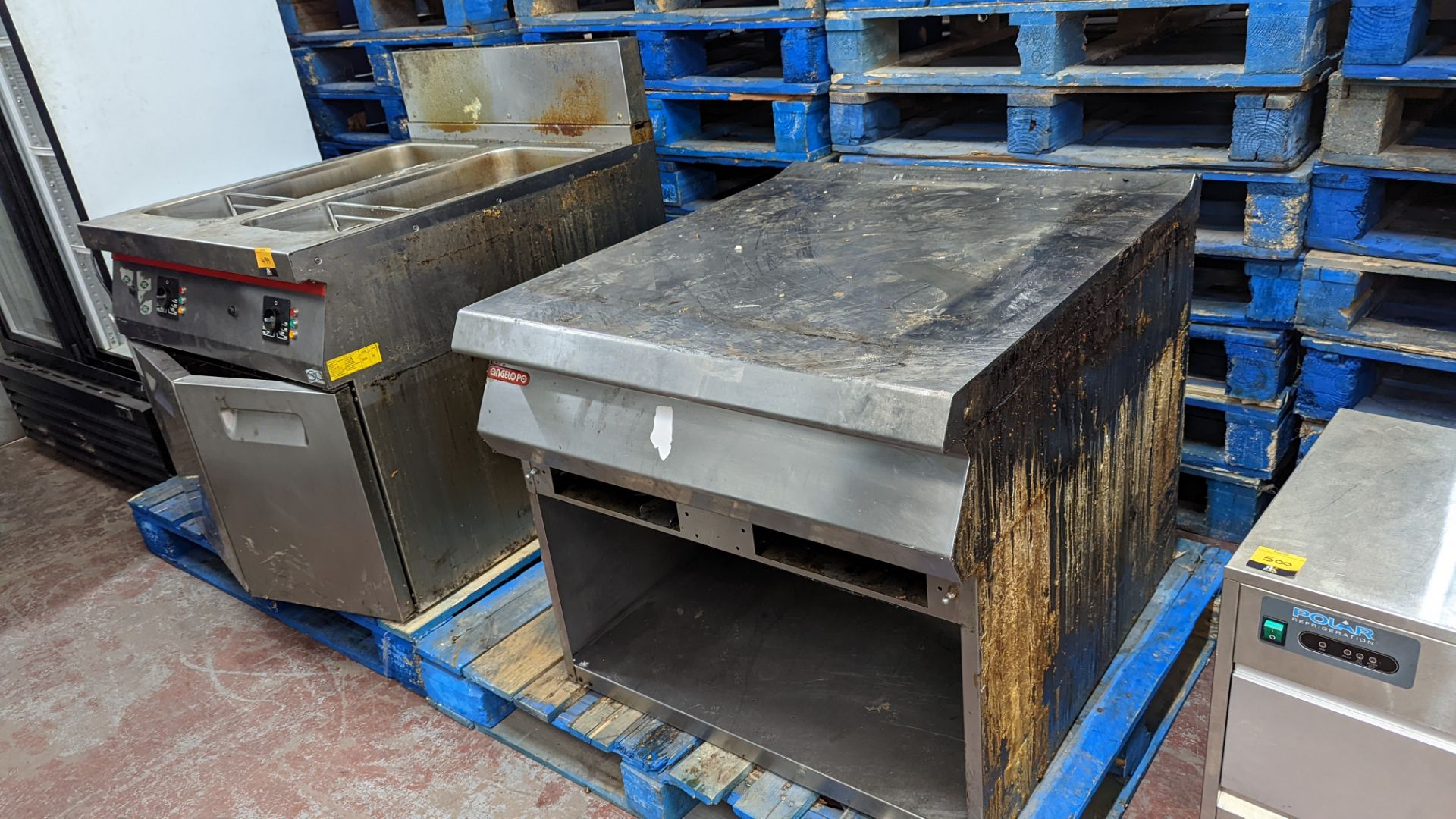 2 assorted pieces of Angelo Po catering equipment comprising twin well fryer & cupboard - Image 3 of 12