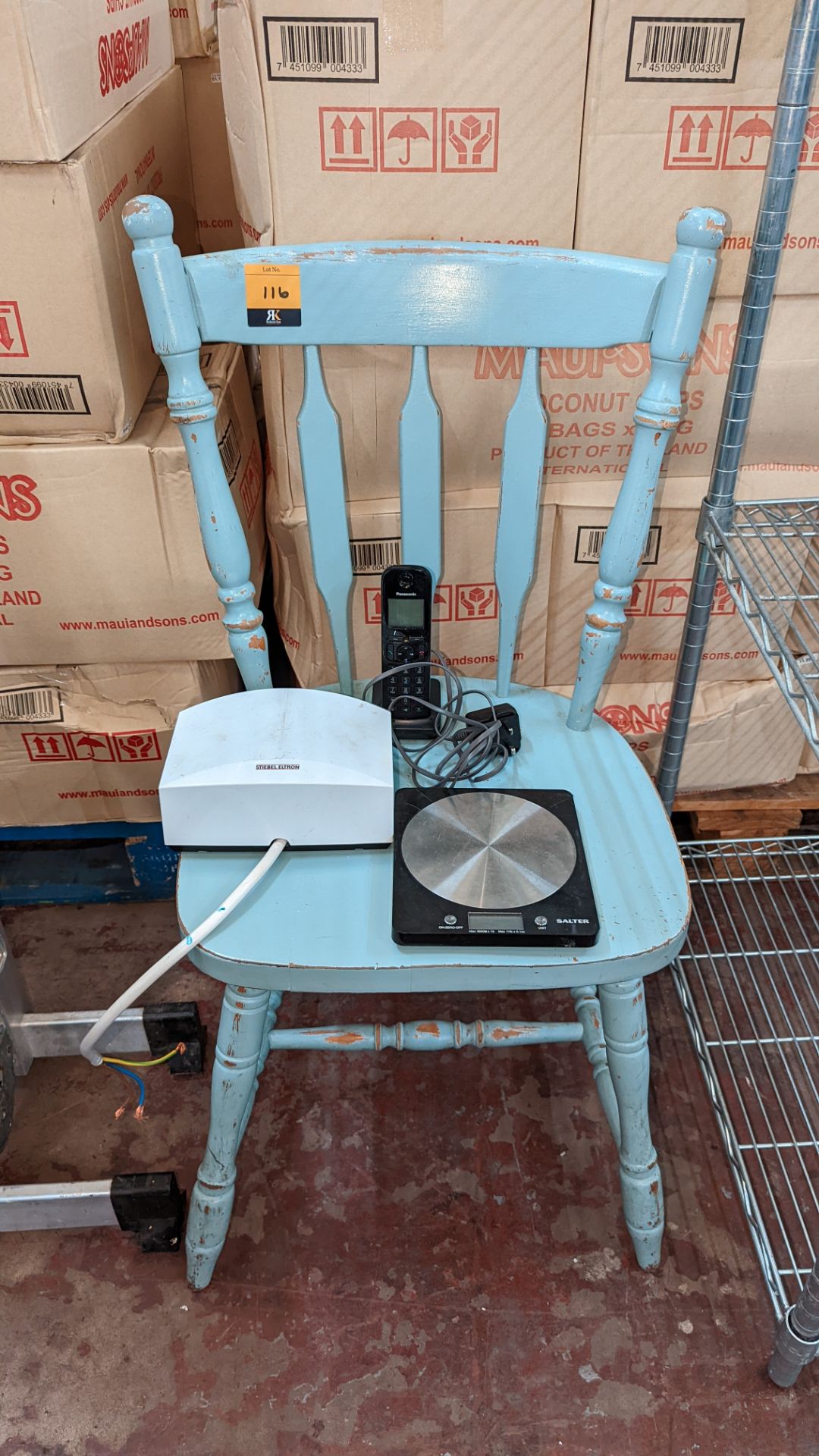 Mixed lot comprising chair, water filter, DECT telephone & Salter scales - Image 3 of 4