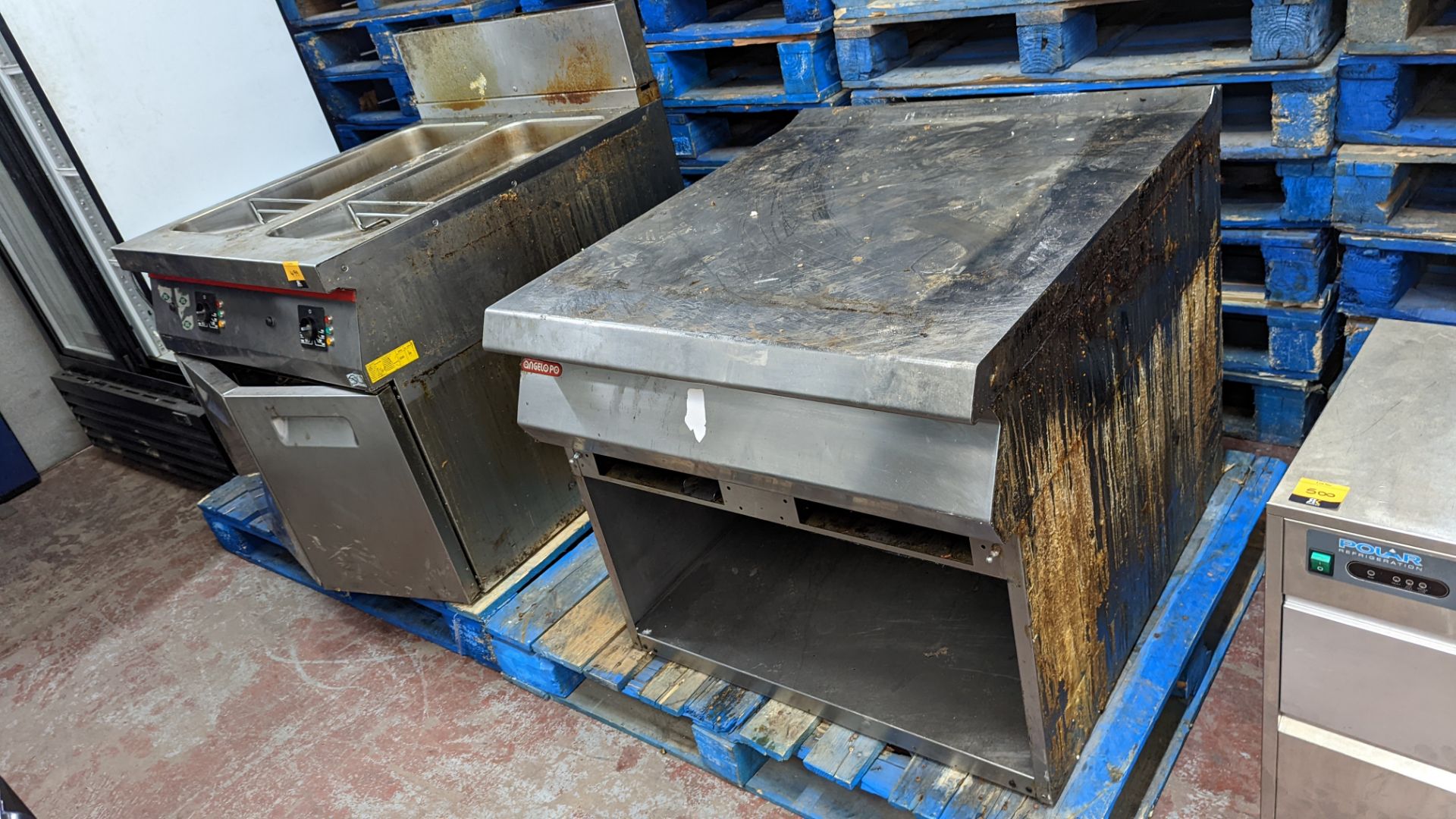 2 assorted pieces of Angelo Po catering equipment comprising twin well fryer & cupboard - Image 2 of 12