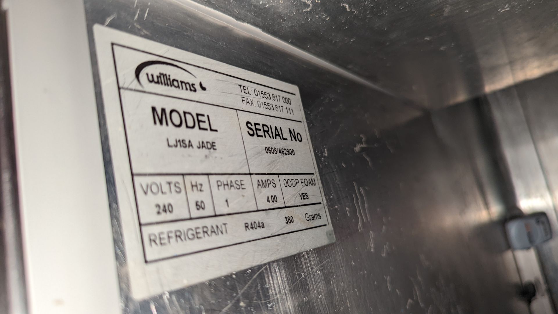 Williams stainless steel commercial freezer - Image 5 of 5