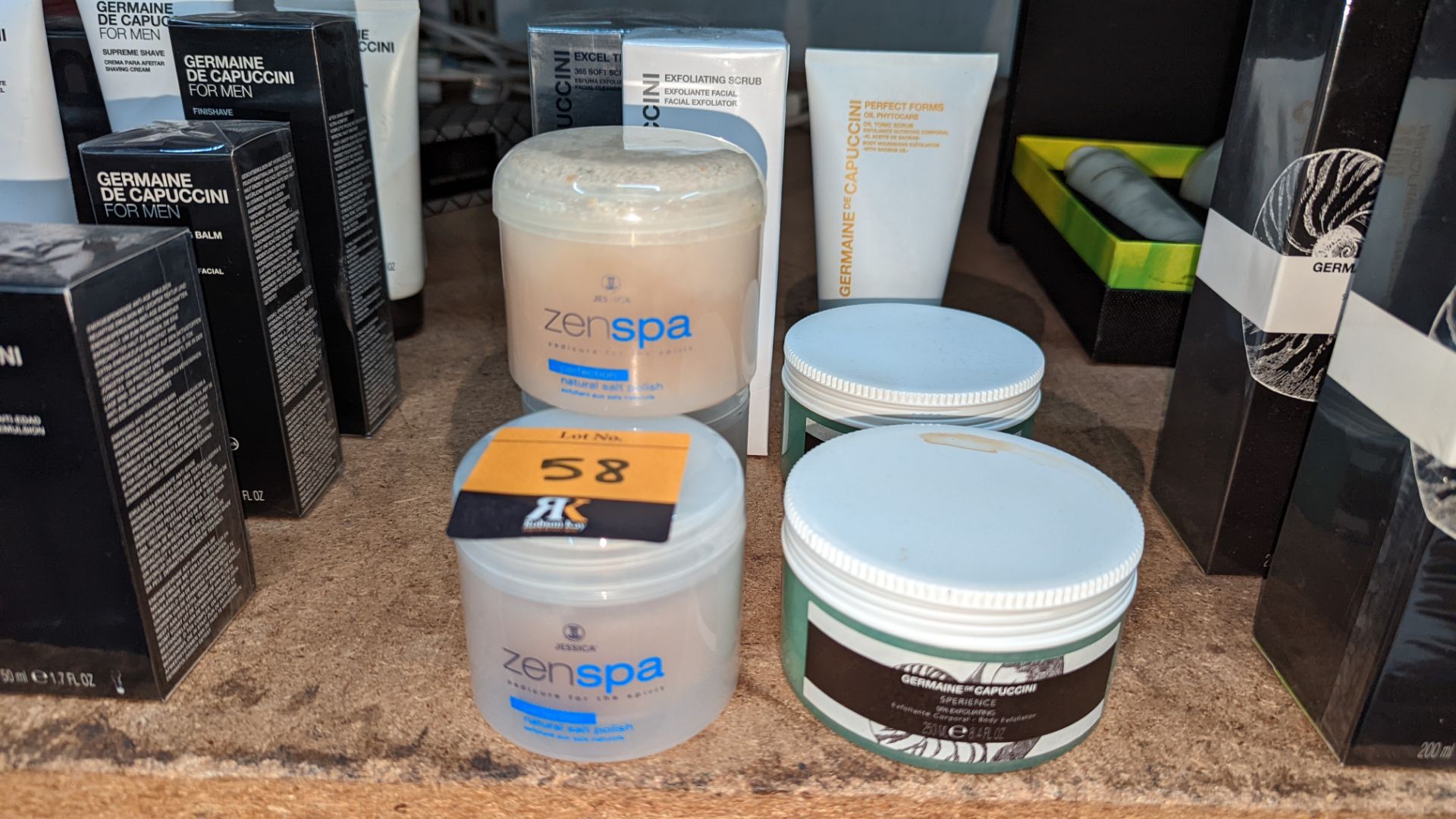 8 off assorted Germaine de Capuccini & Zenspa assorted exfoliators & scrubs