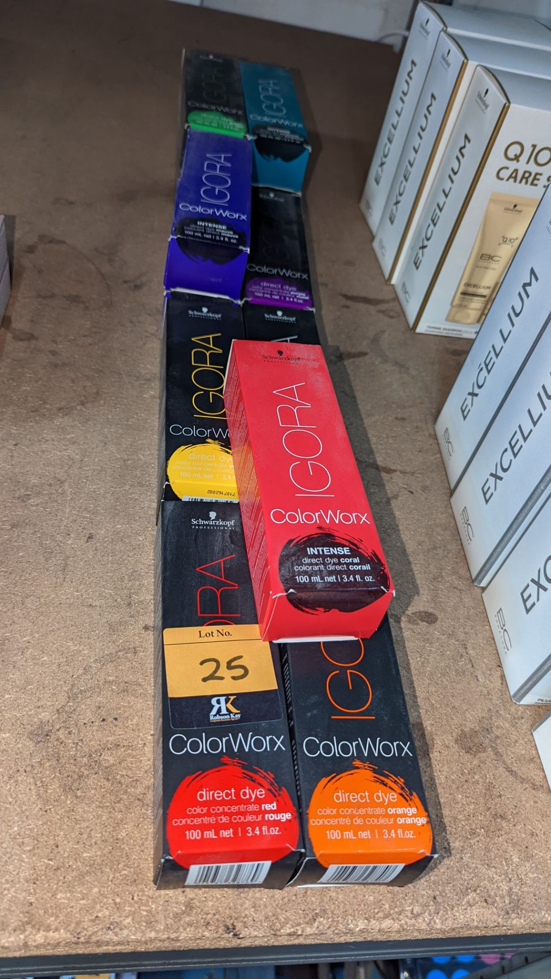 12 off assorted 100ml bottles of Igora Colorworx