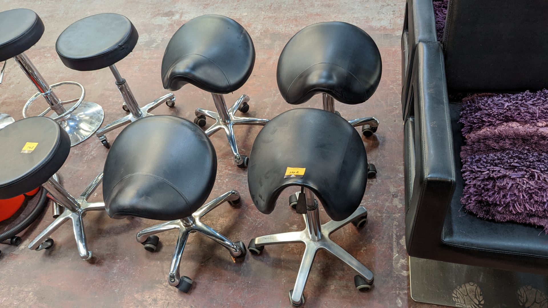 4 off stylist's mobile stools