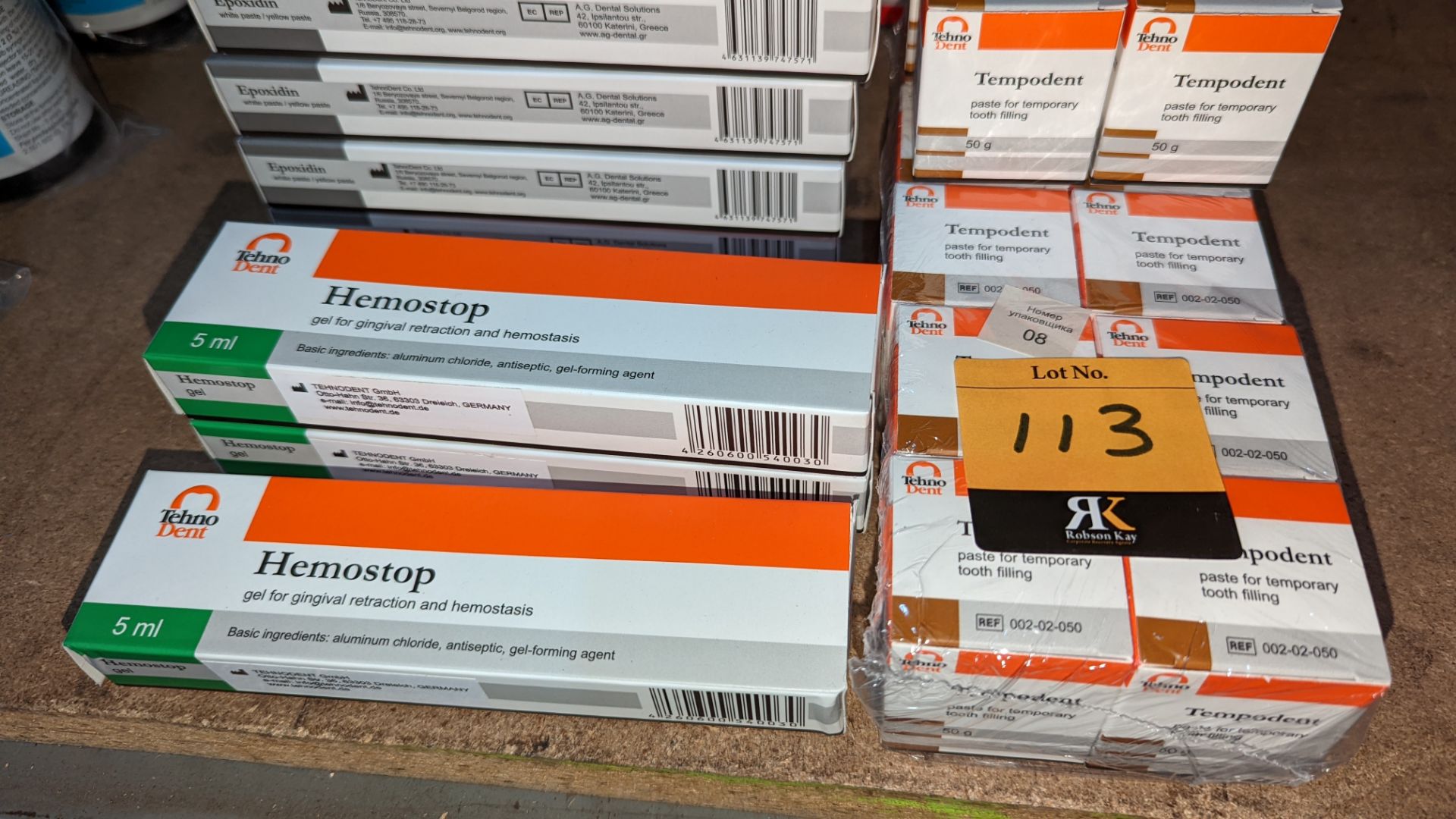 Quantity of Tempodent, Cupratin, Hemostop & Epoxidin product - 49 boxes in total - Image 3 of 5