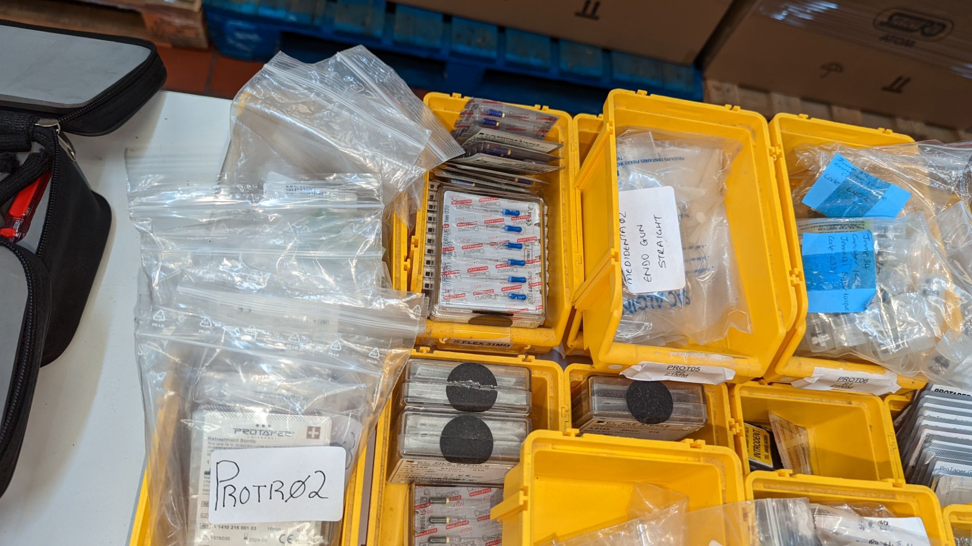 Approximately 30 yellow crates & their contents of assorted dental consumables - Image 13 of 14