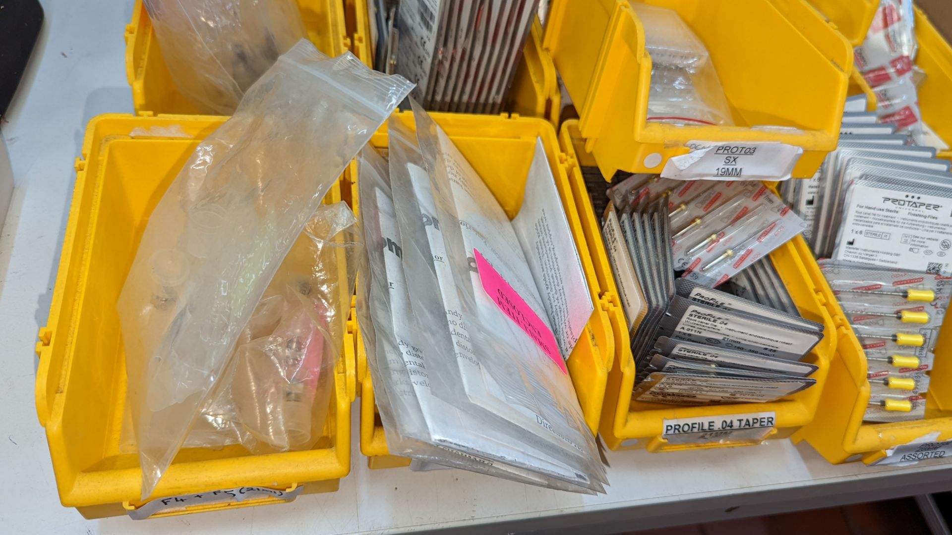 Approximately 30 yellow crates & their contents of assorted dental consumables - Image 5 of 14