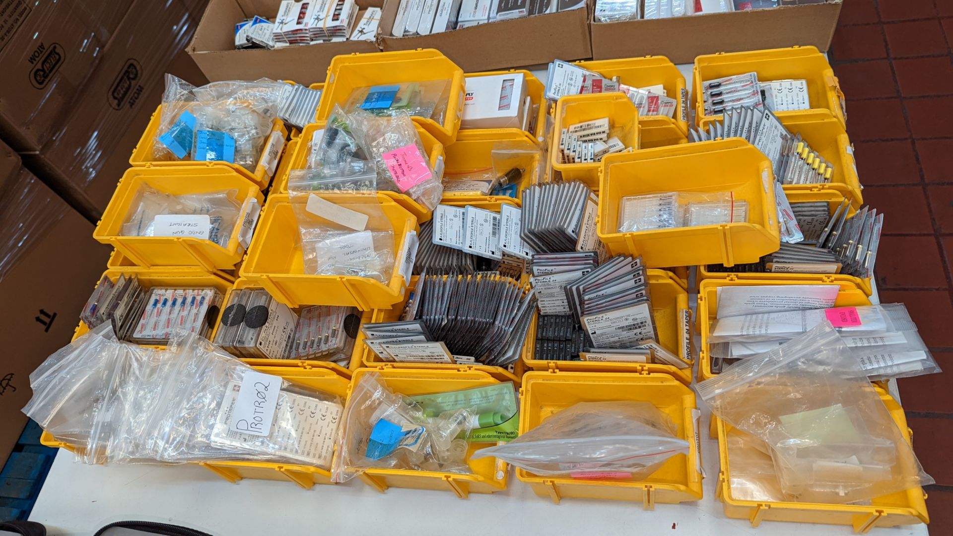Approximately 30 yellow crates & their contents of assorted dental consumables - Image 14 of 14