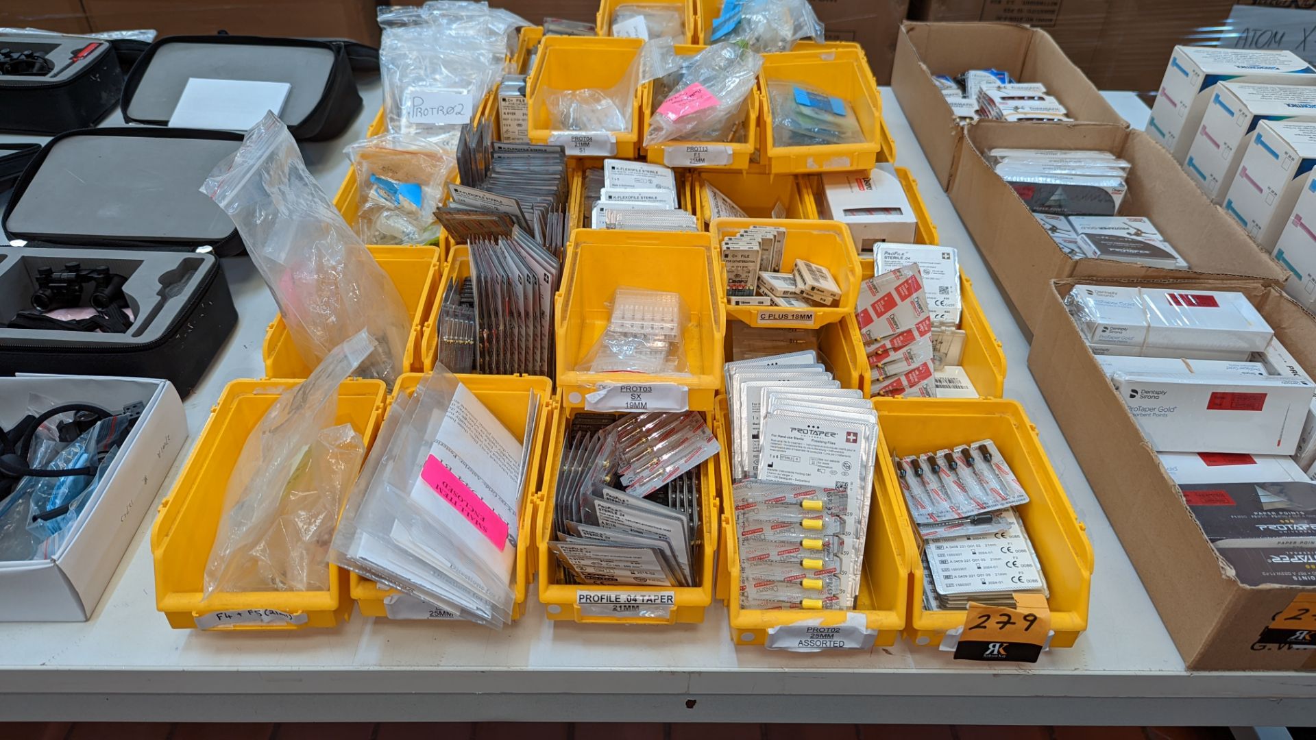 Approximately 30 yellow crates & their contents of assorted dental consumables - Image 2 of 14