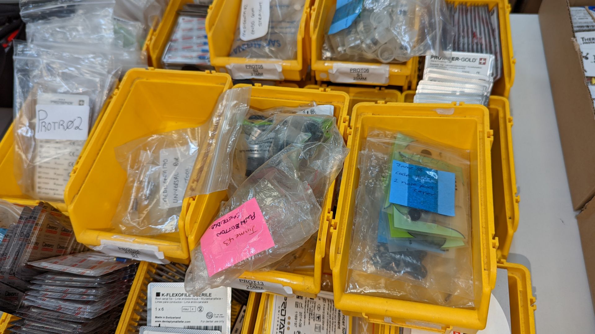 Approximately 30 yellow crates & their contents of assorted dental consumables - Image 10 of 14